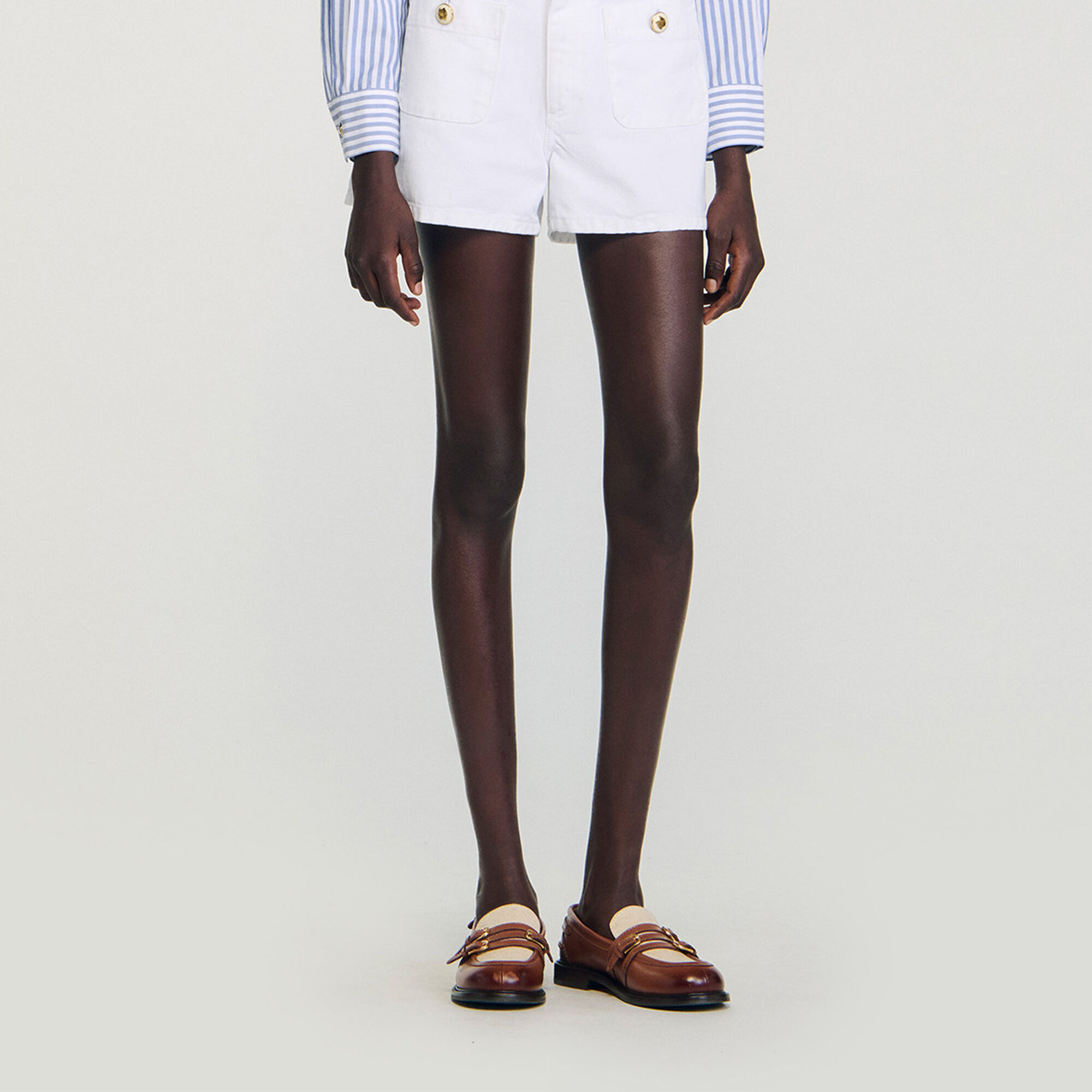 Loafer in pelle con dettagli contrastanti
