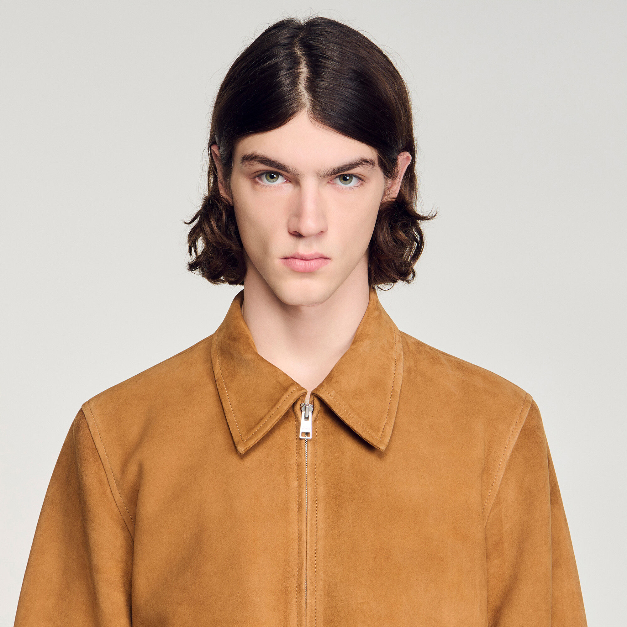Giacca in pelle di suede