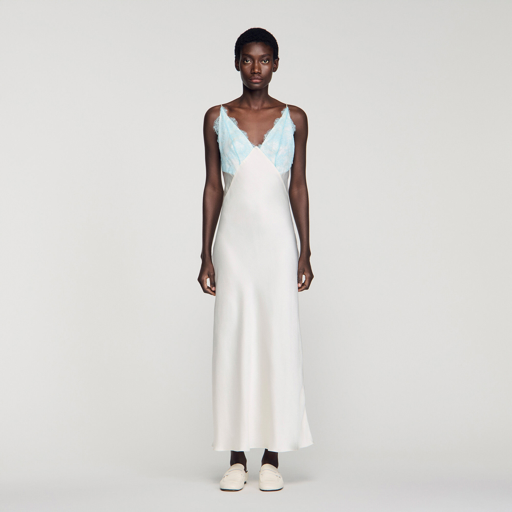 Abito maxi in stile lingerie