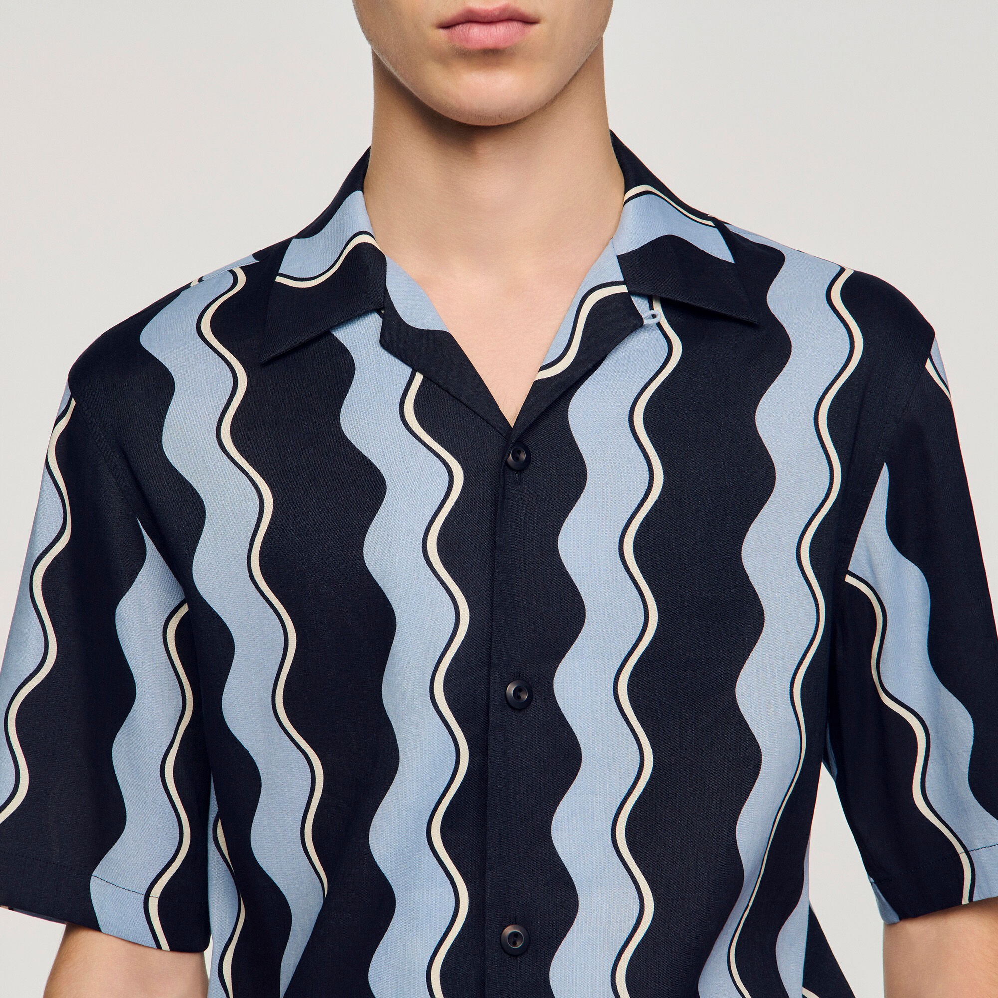 Camicia in lino stampato