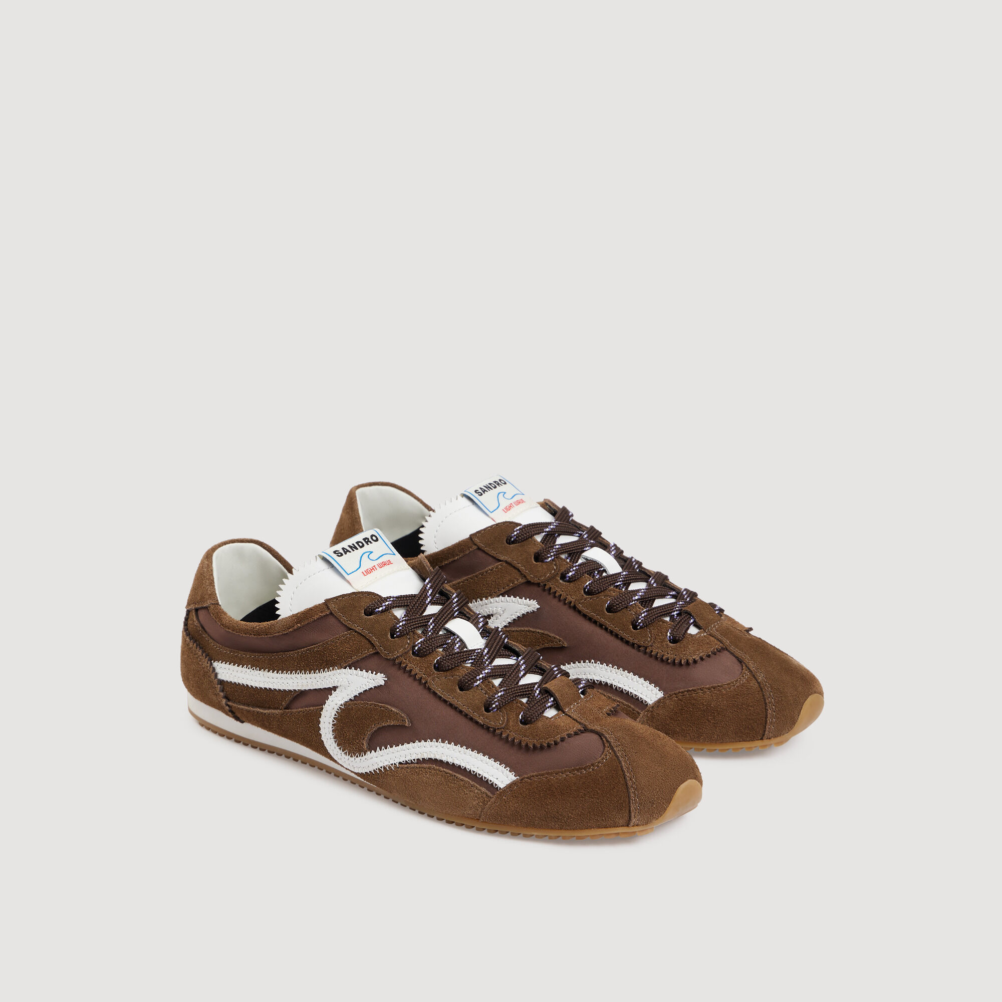 Scarpe da ginnastica in suede con onda luminosa