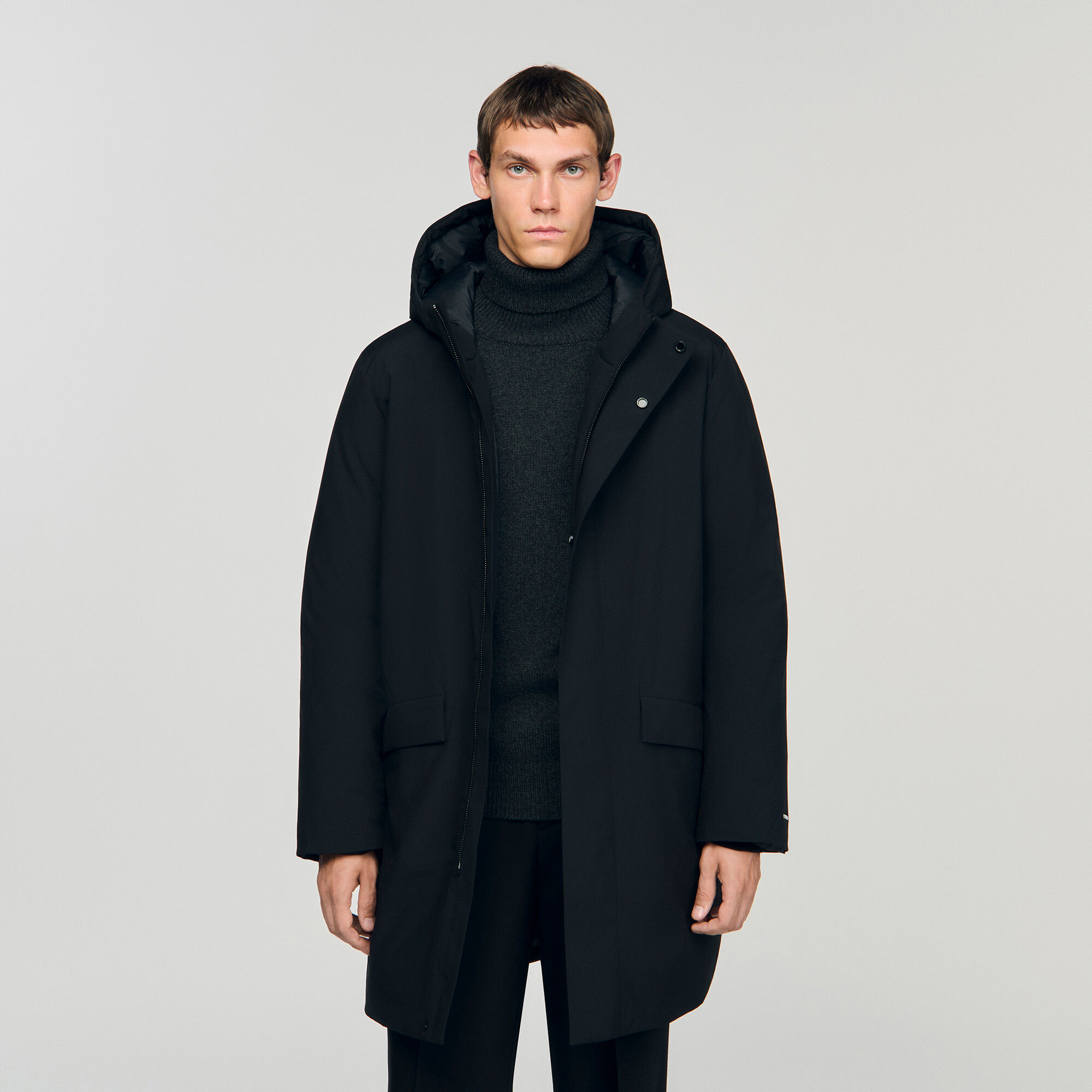 Parka con cappuccio a zip