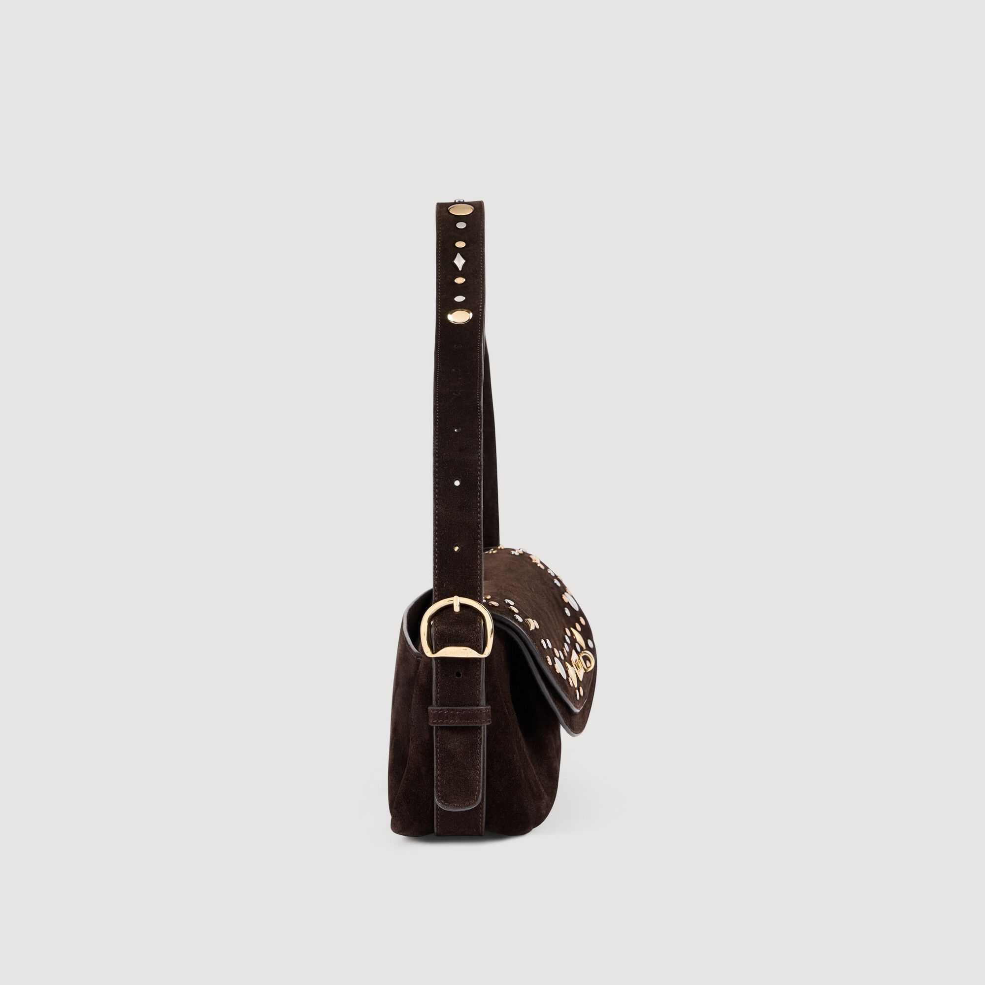 Borsa in pelle suede con borchie LE MAMBO JANYS
