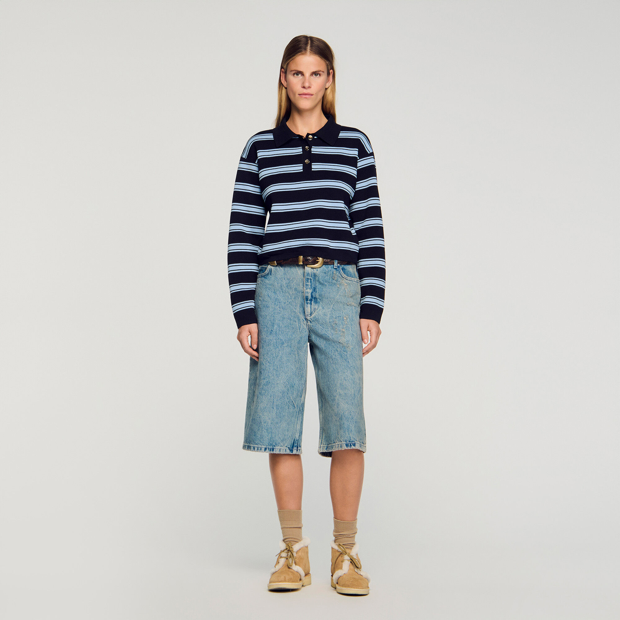 Pullover a maglia con righe
