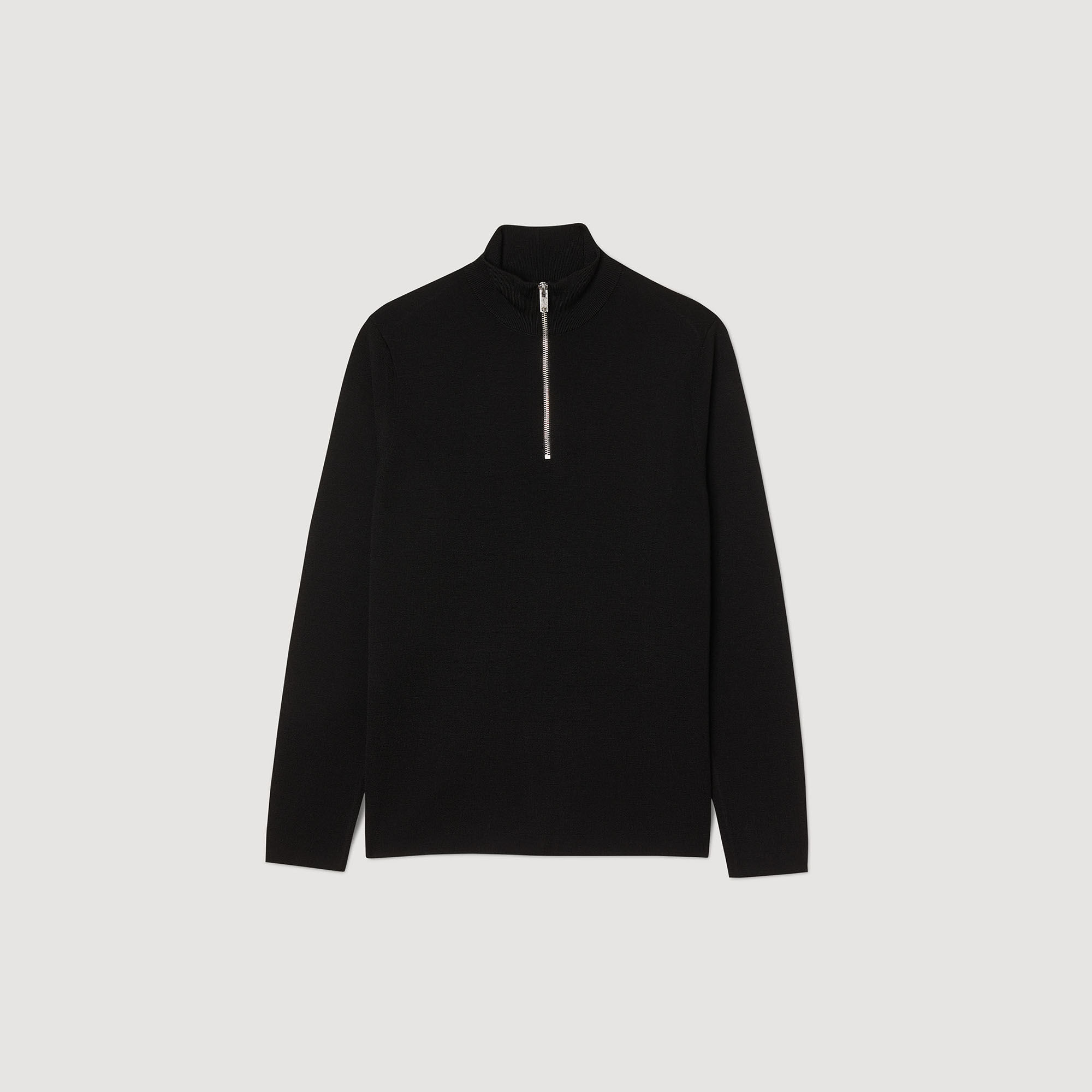 Maglione in lana con colletto a zip
