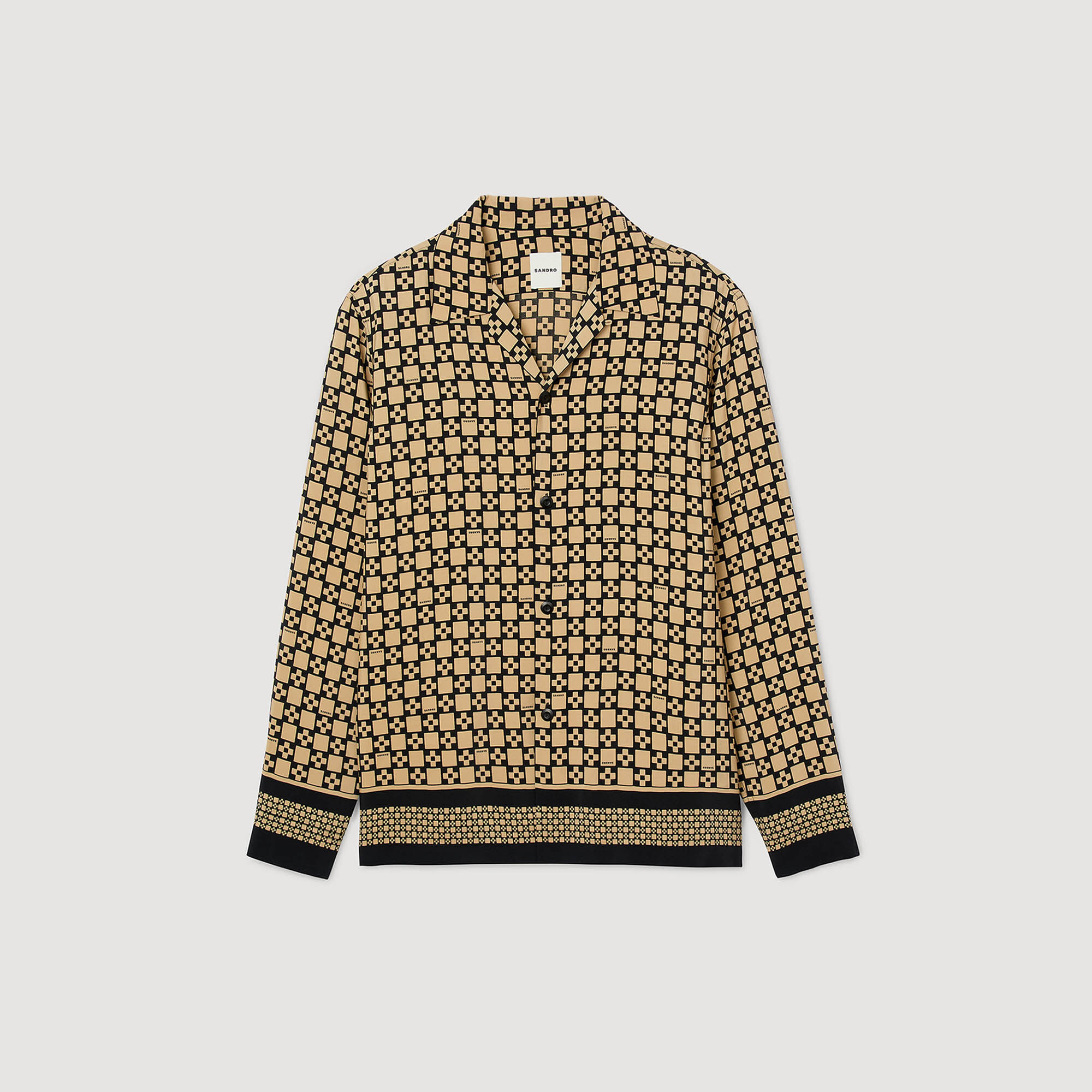 Camicia a maniche lunghe con croce quadrata