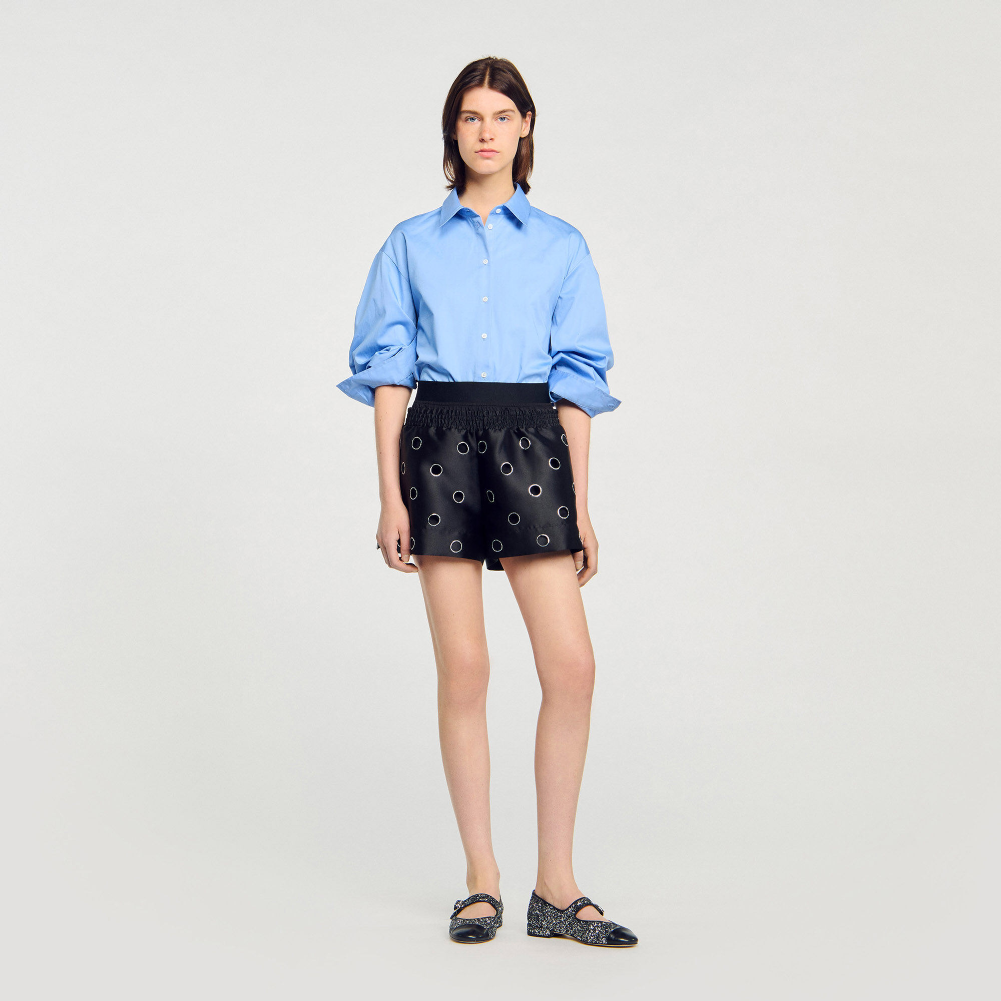 Shorts con strass