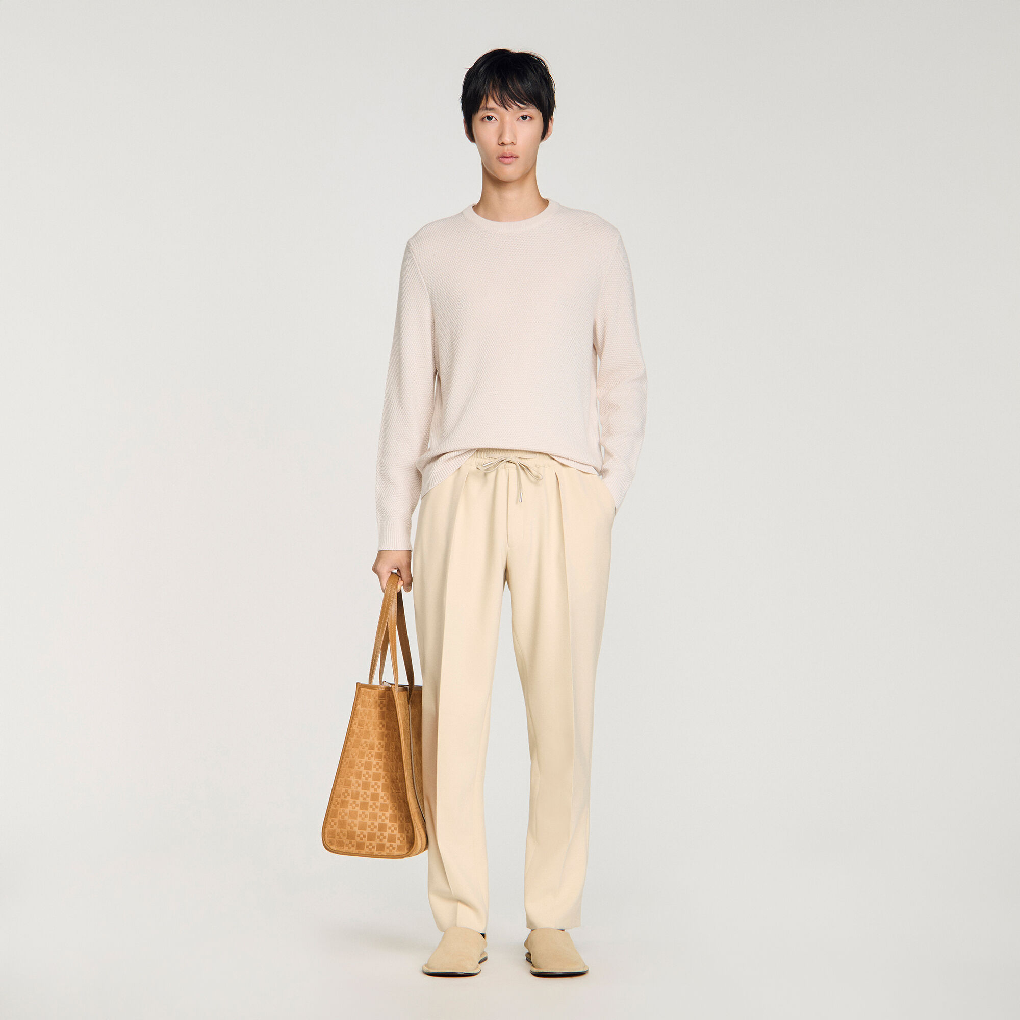 Pantaloni dritti con elastico