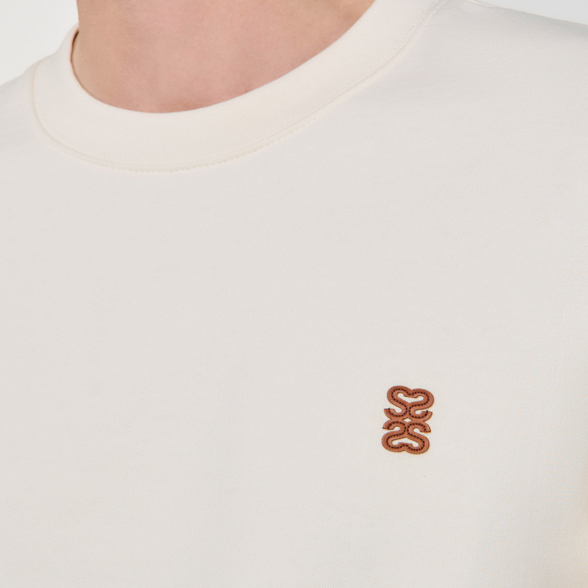 Felpe oversize con patch in pelle
