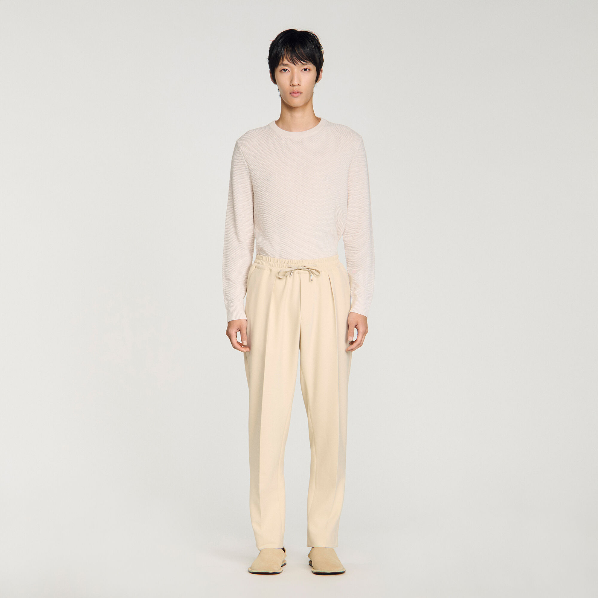 Pantaloni dritti con elastico