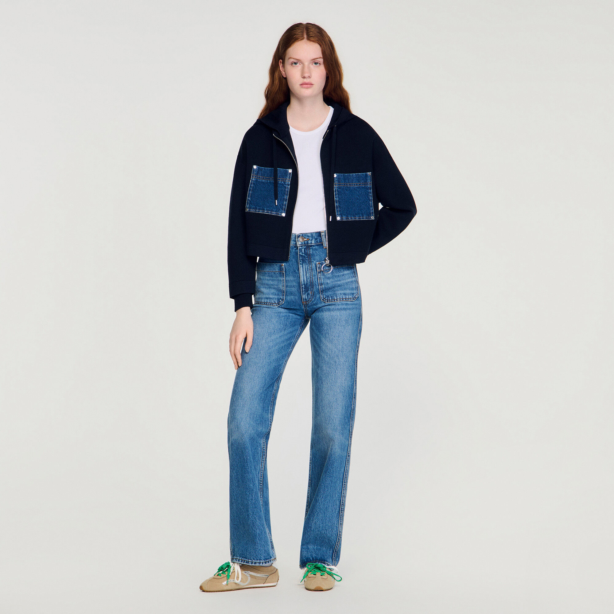 Felpe in maglina e denim