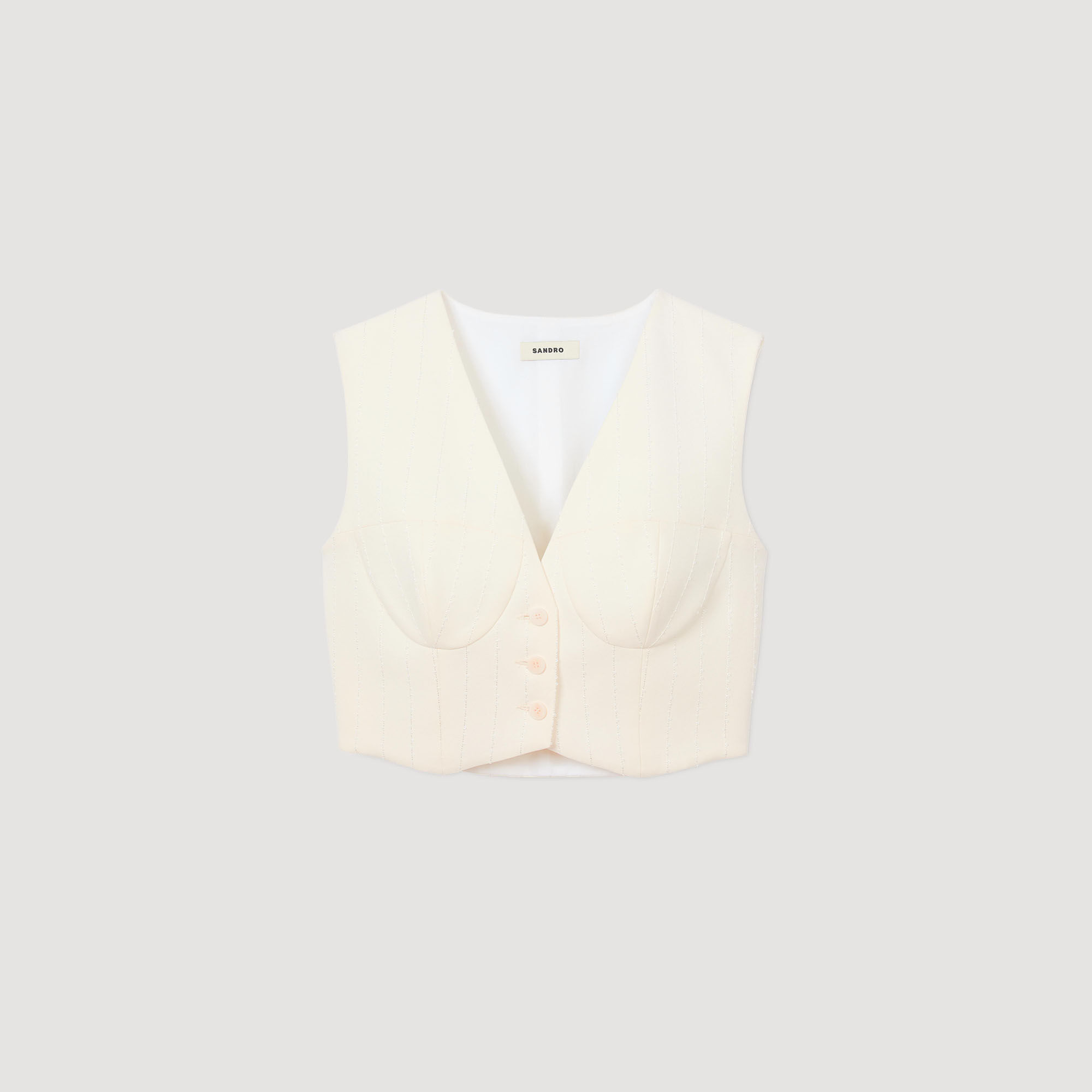 Gilet corto in paillettes