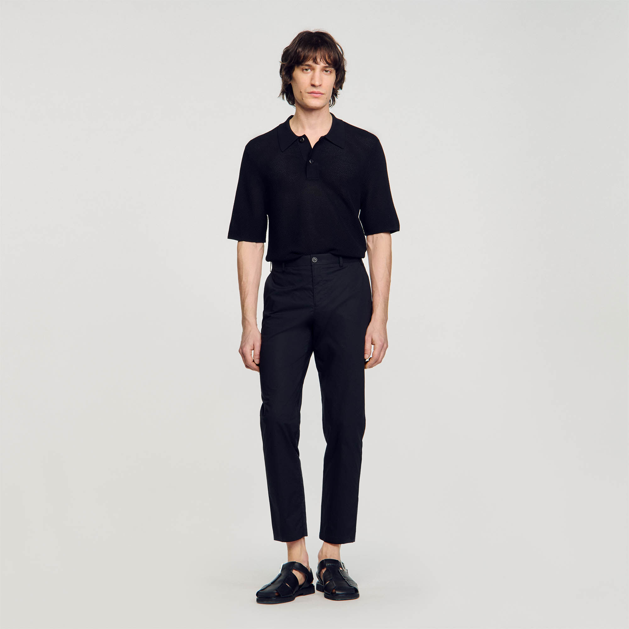 Pantaloni in cotone a taglio carota