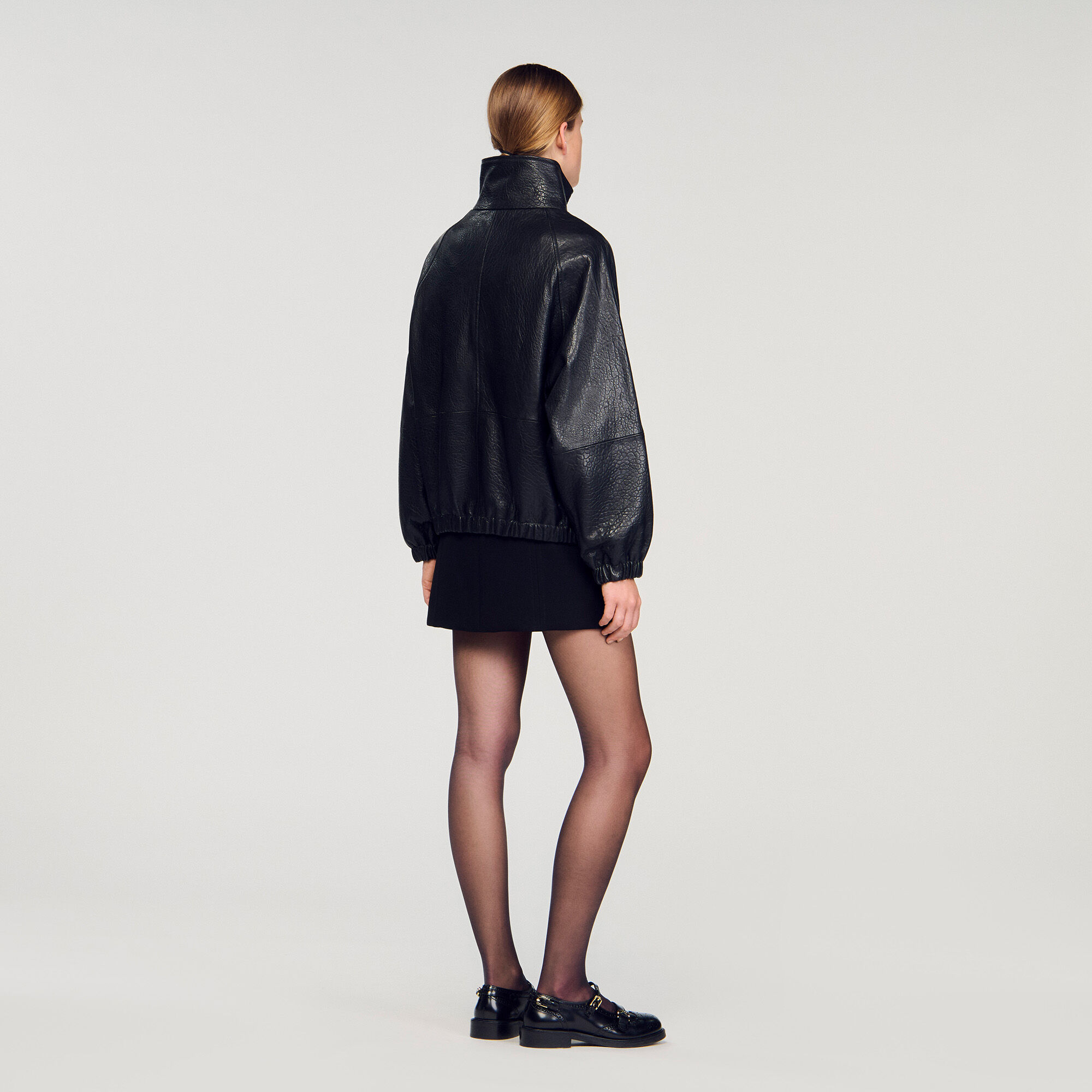 Giacca in pelle oversize