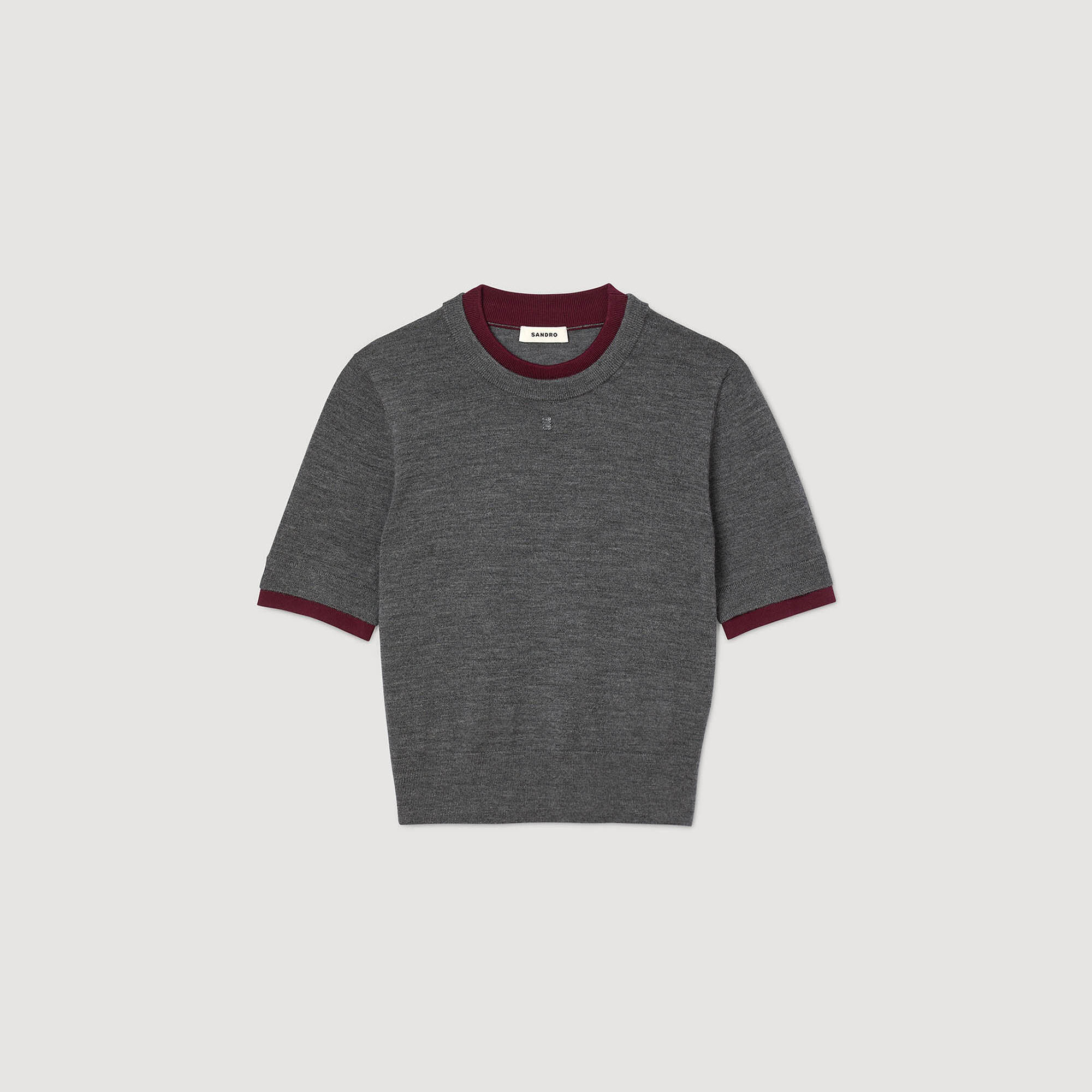 Maglione corto a due tonalità