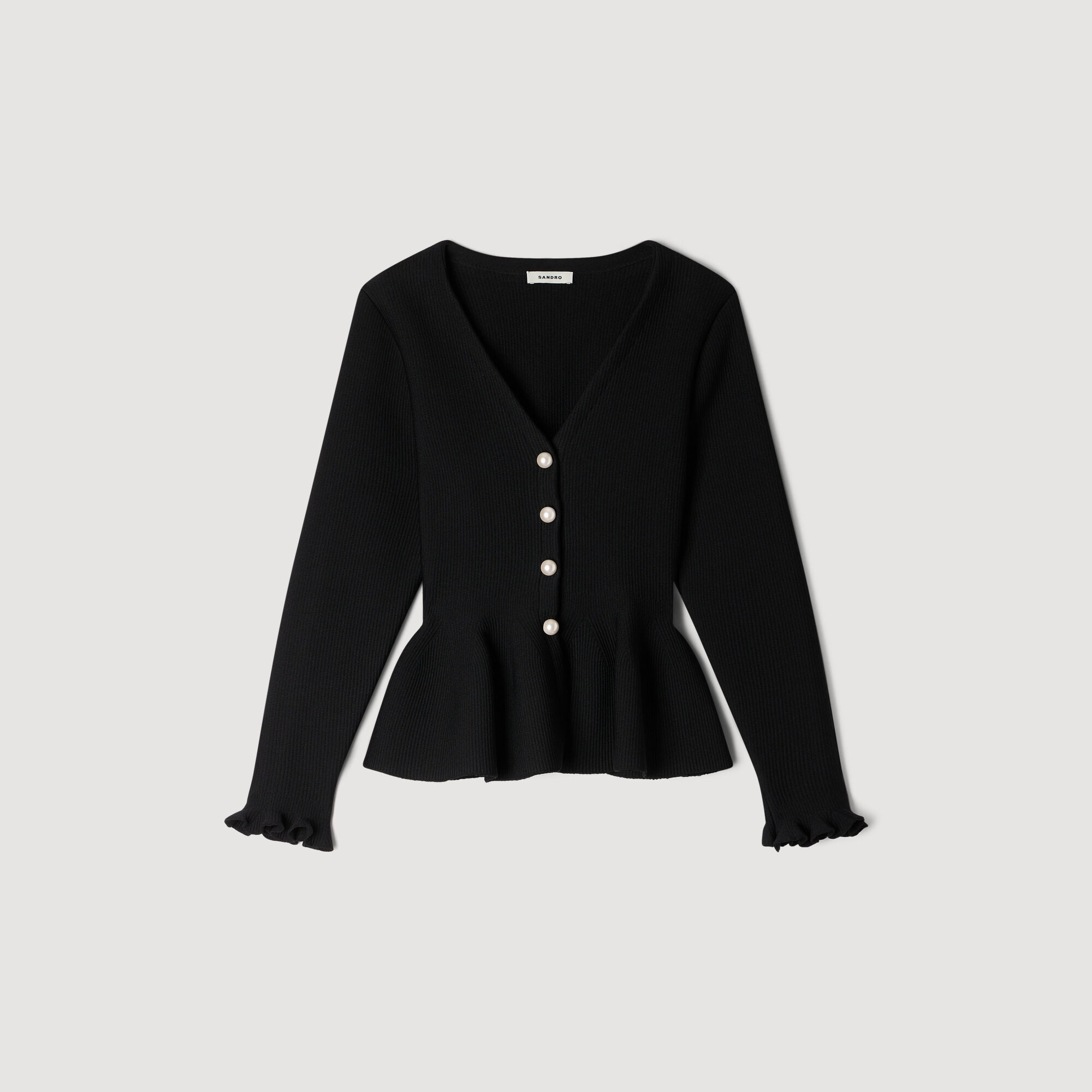 Cardigan con peplum