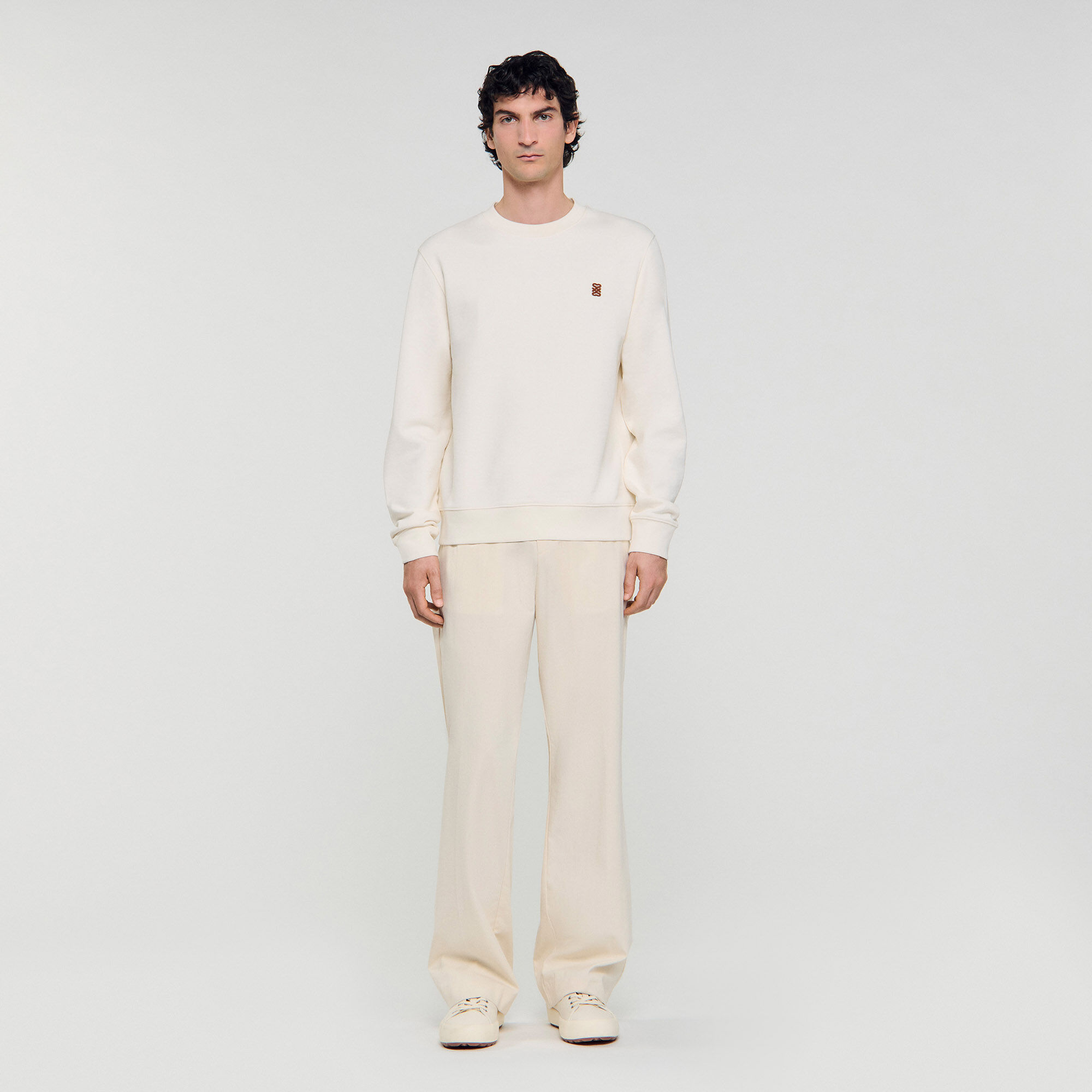 Felpe oversize con patch in pelle