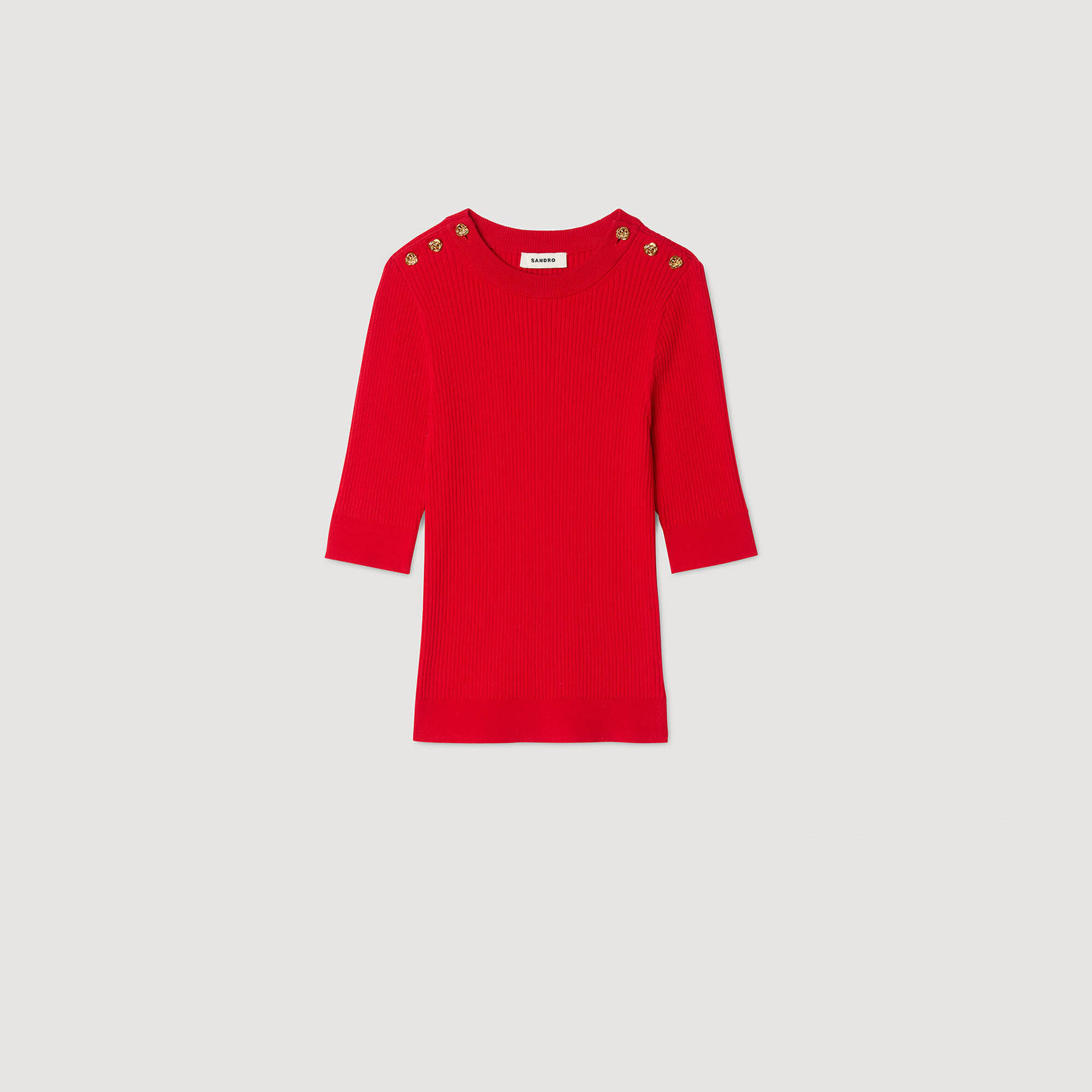 Pullover a maniche corte con spina