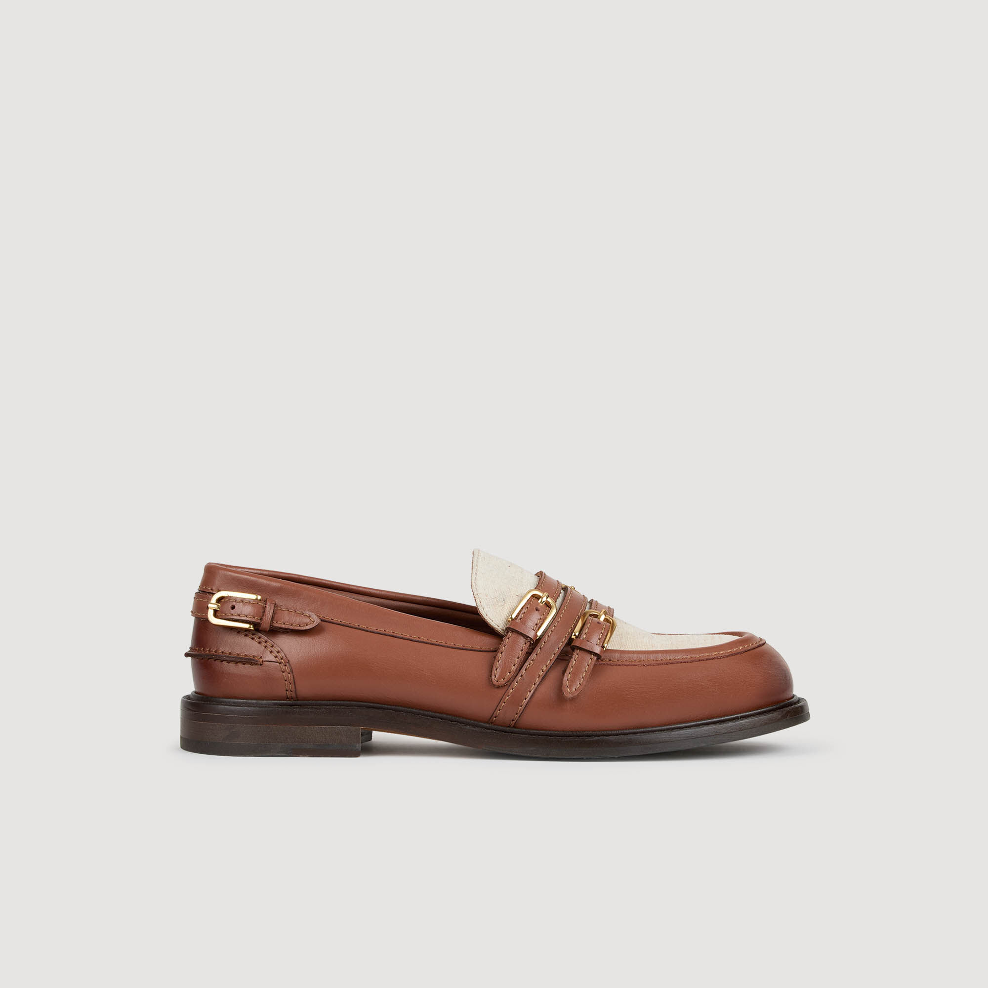 Loafer in pelle con dettagli contrastanti