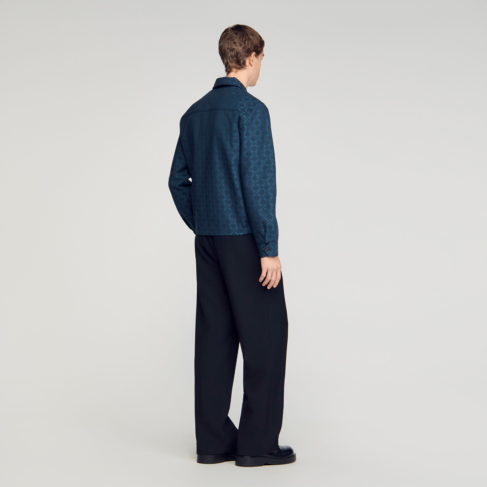 Giacca in denim con croce quadrata