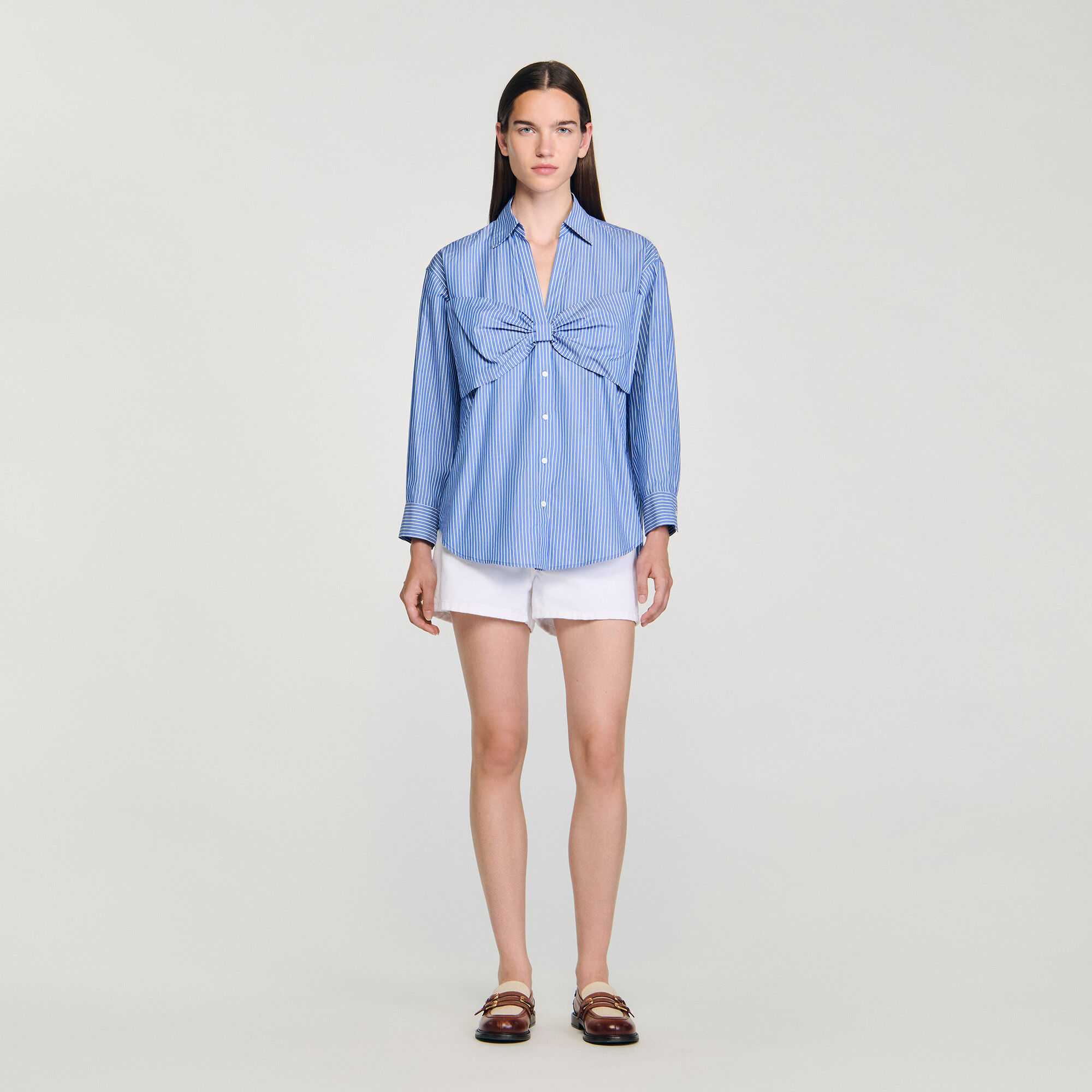 Camicia oversize con fiocco