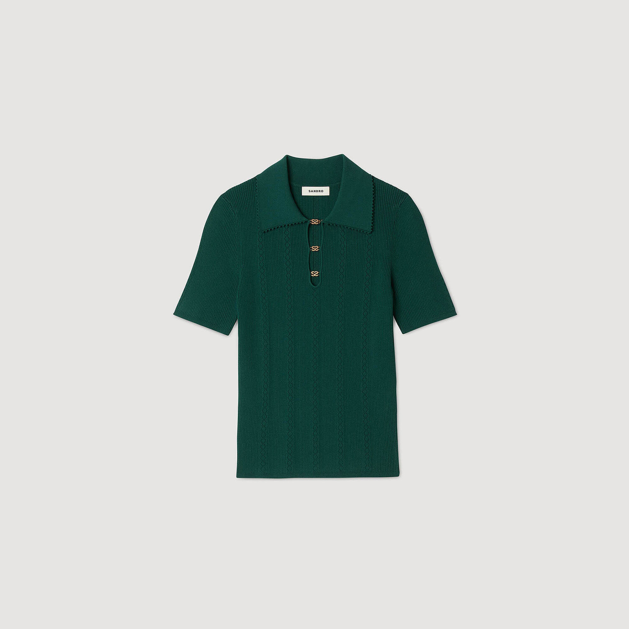 Pullover con collo a polo