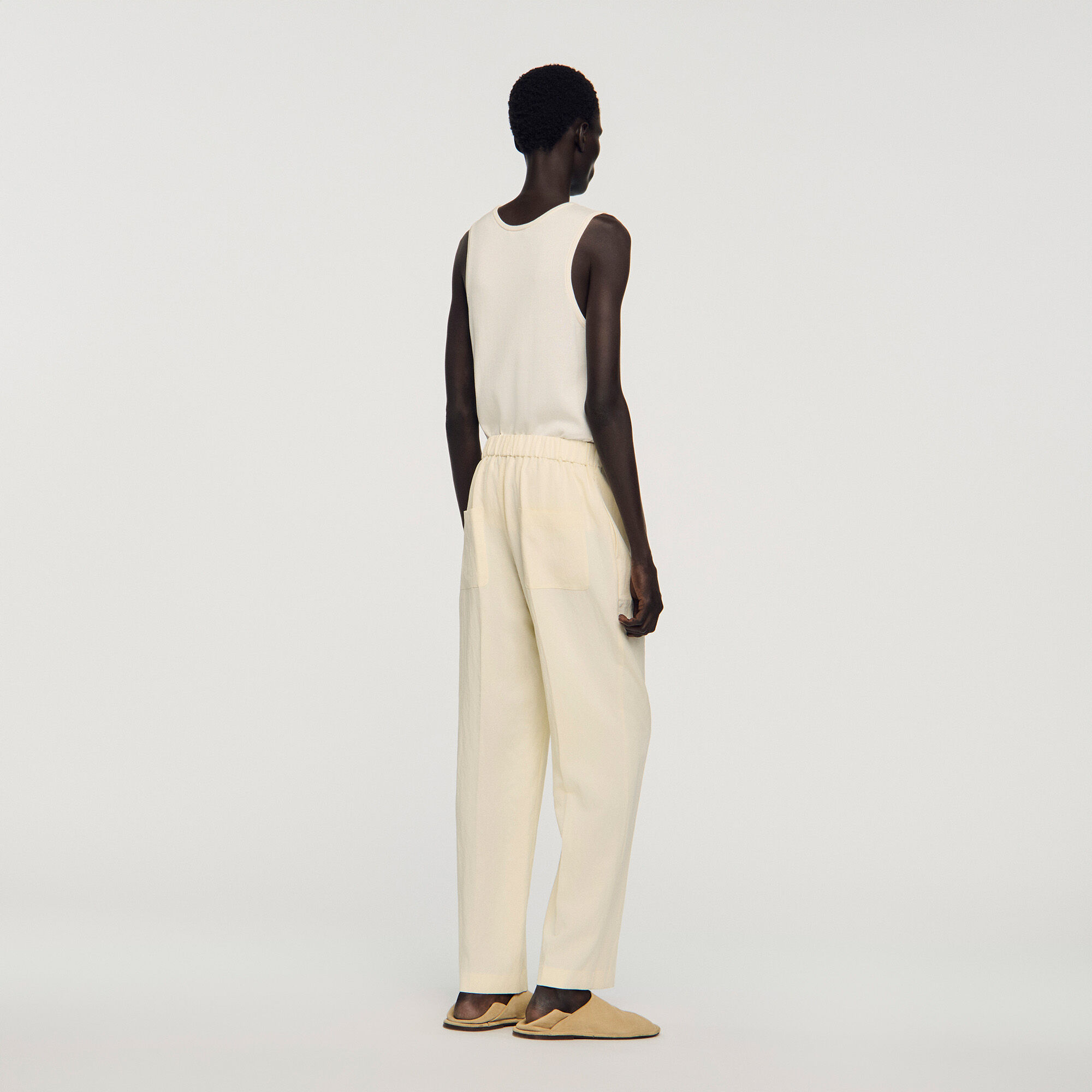 Pantaloni a flusso elastici