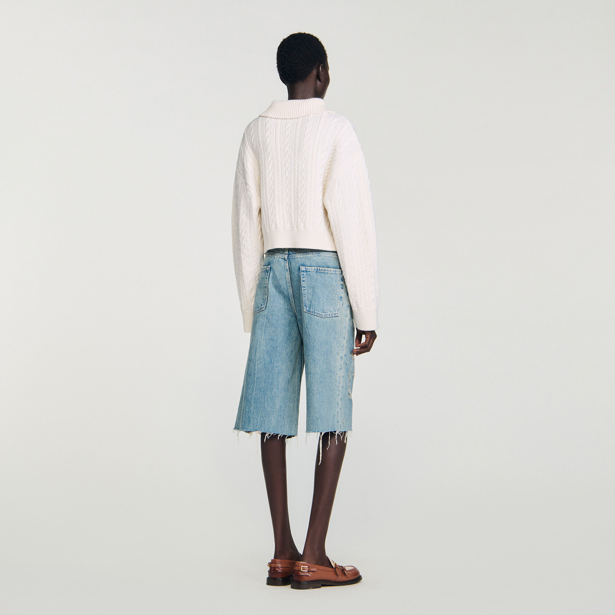 Pullover con collo da marinaio