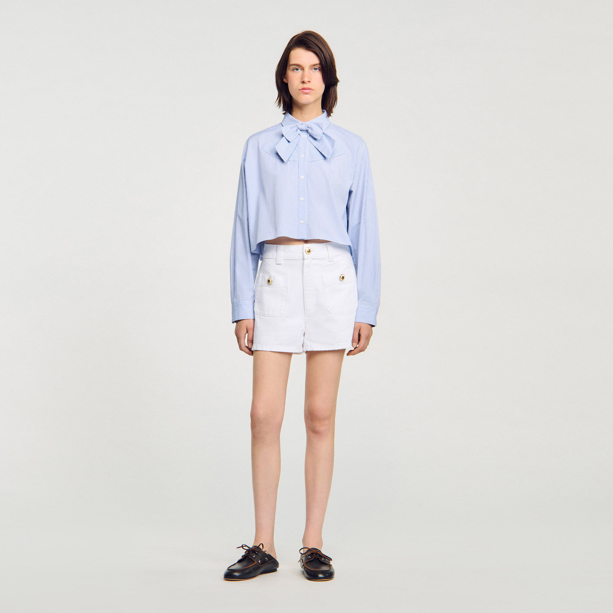 Camicia con colletto a farfalla