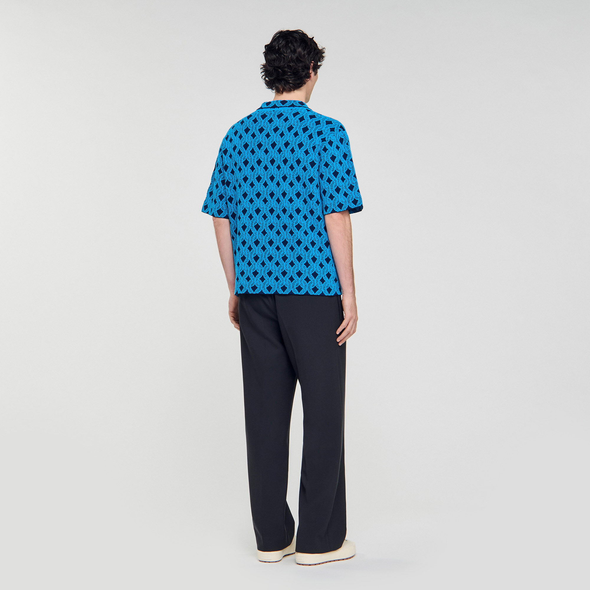 Camicia jacquard in corda