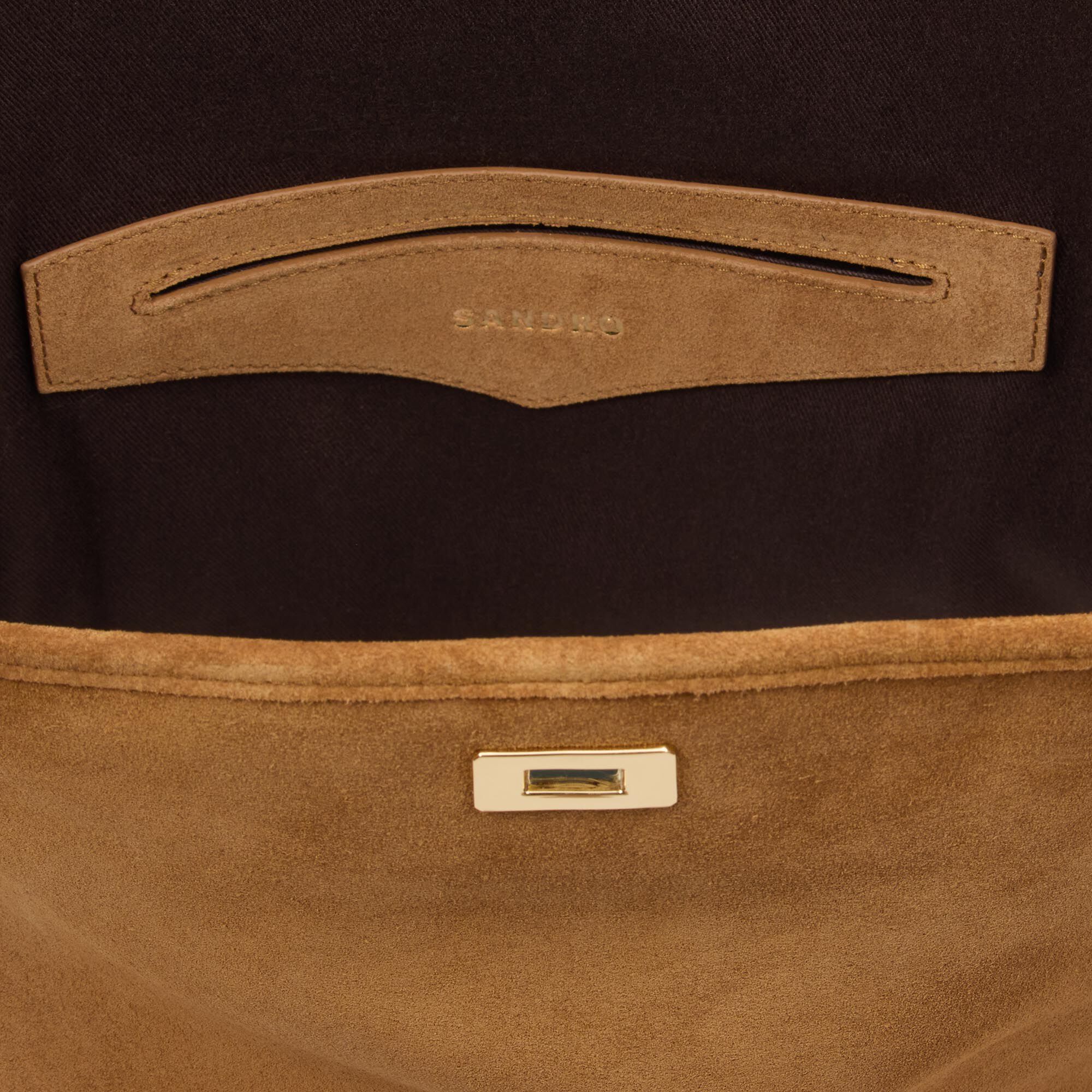 Borsa a secchiello in suede con frange TANGOSO