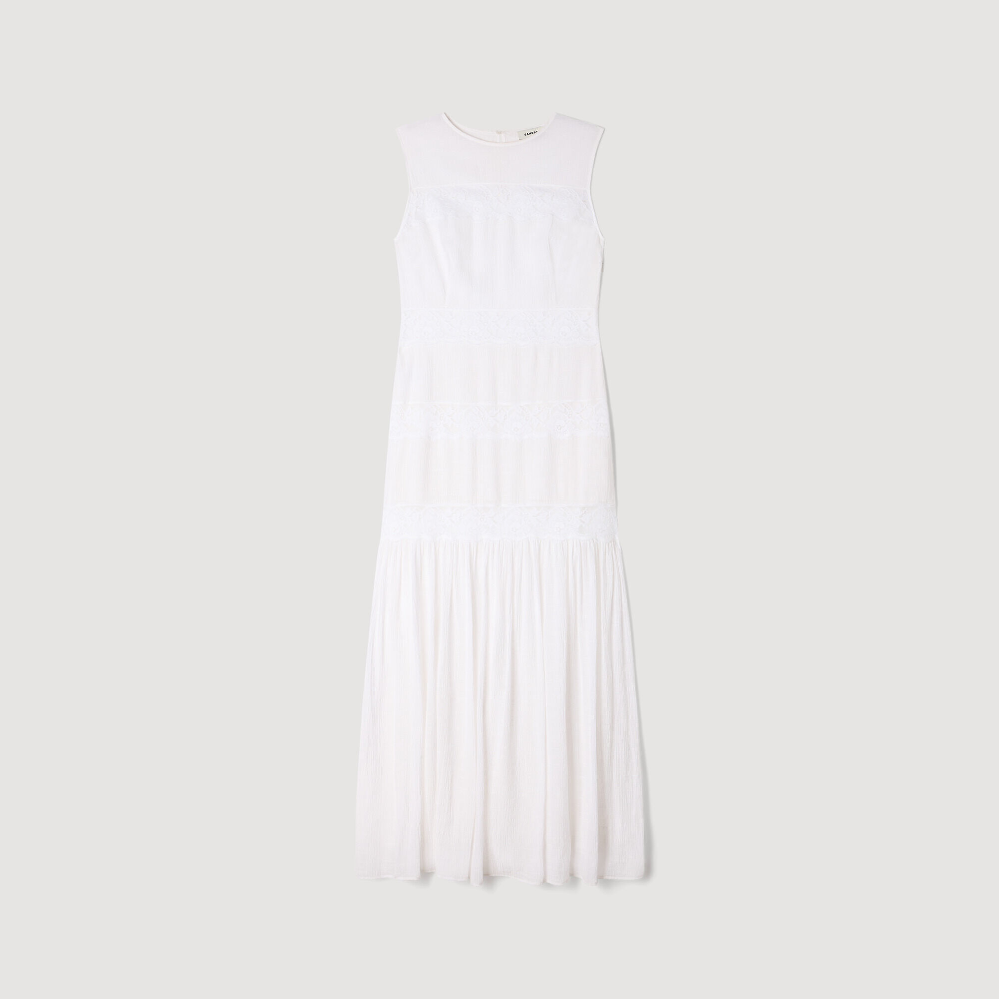 Abito maxi in crepon