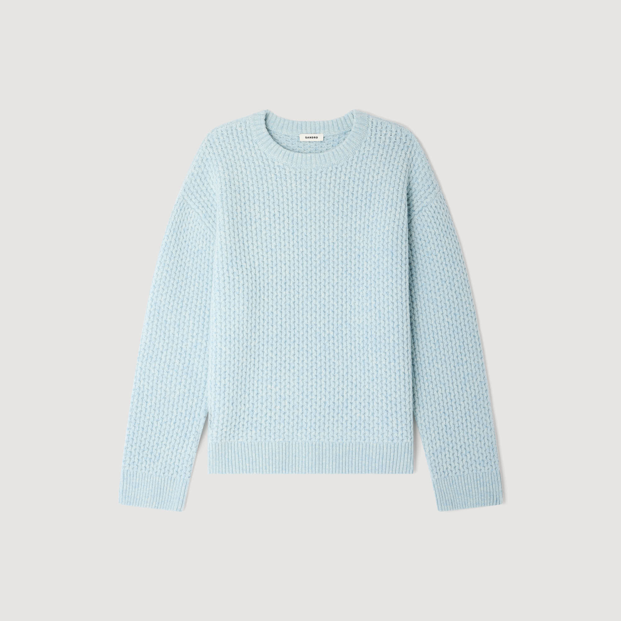 Maglione in lana con punto esagonale