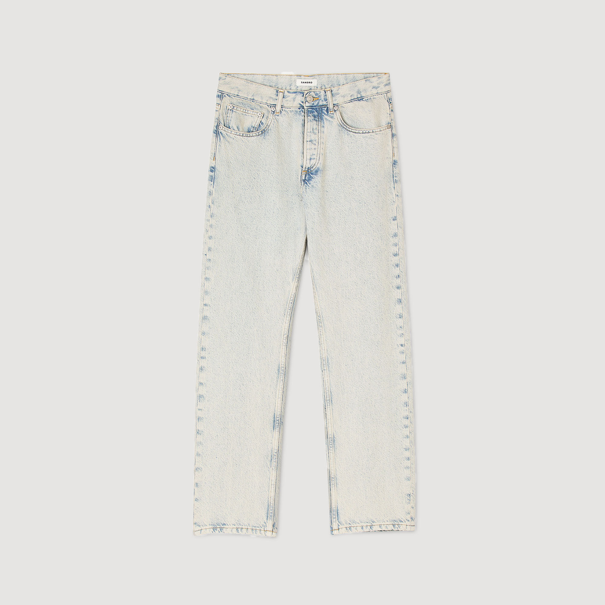 Jeans dritti sbiaditi