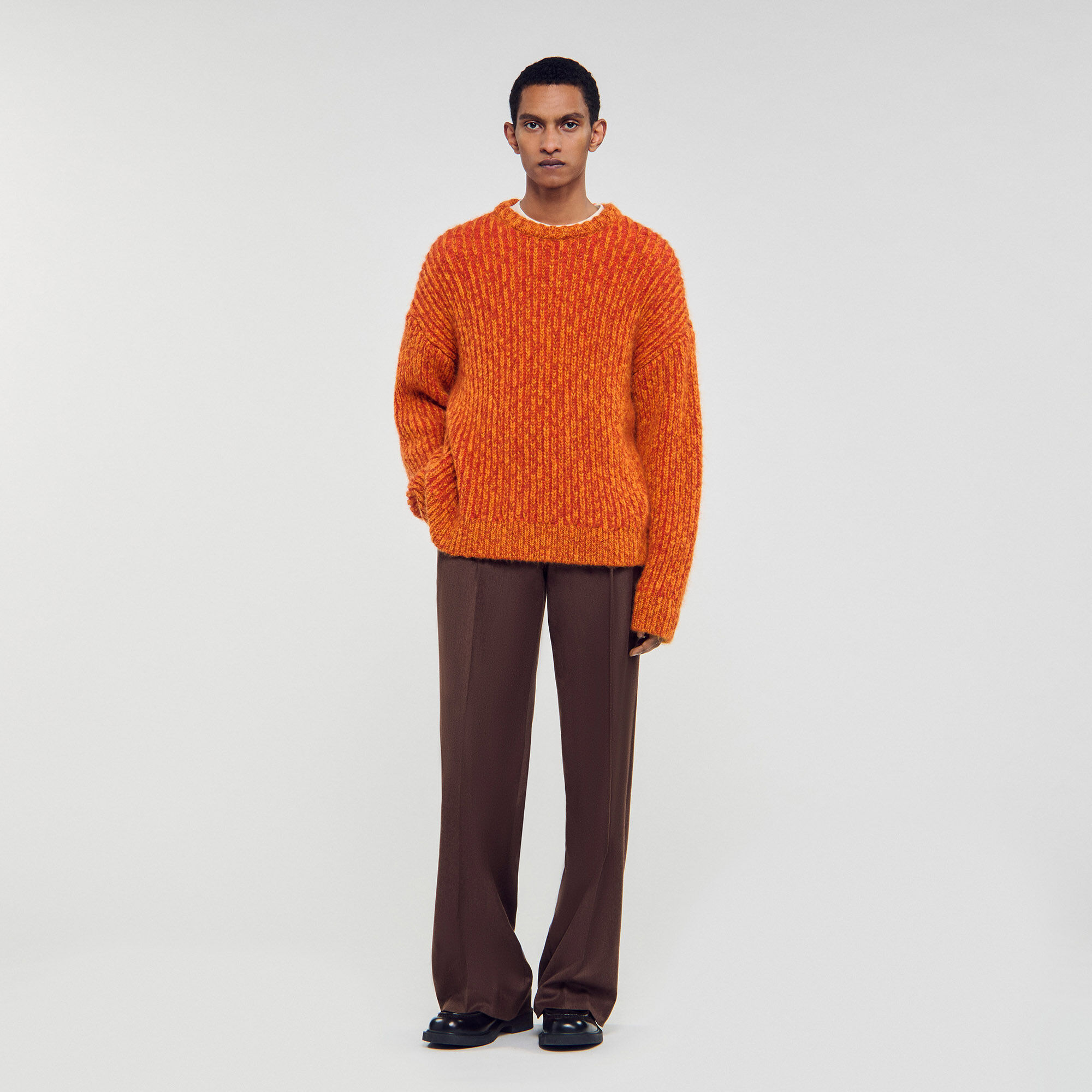 Maglione a girocollo con maniche lunghe