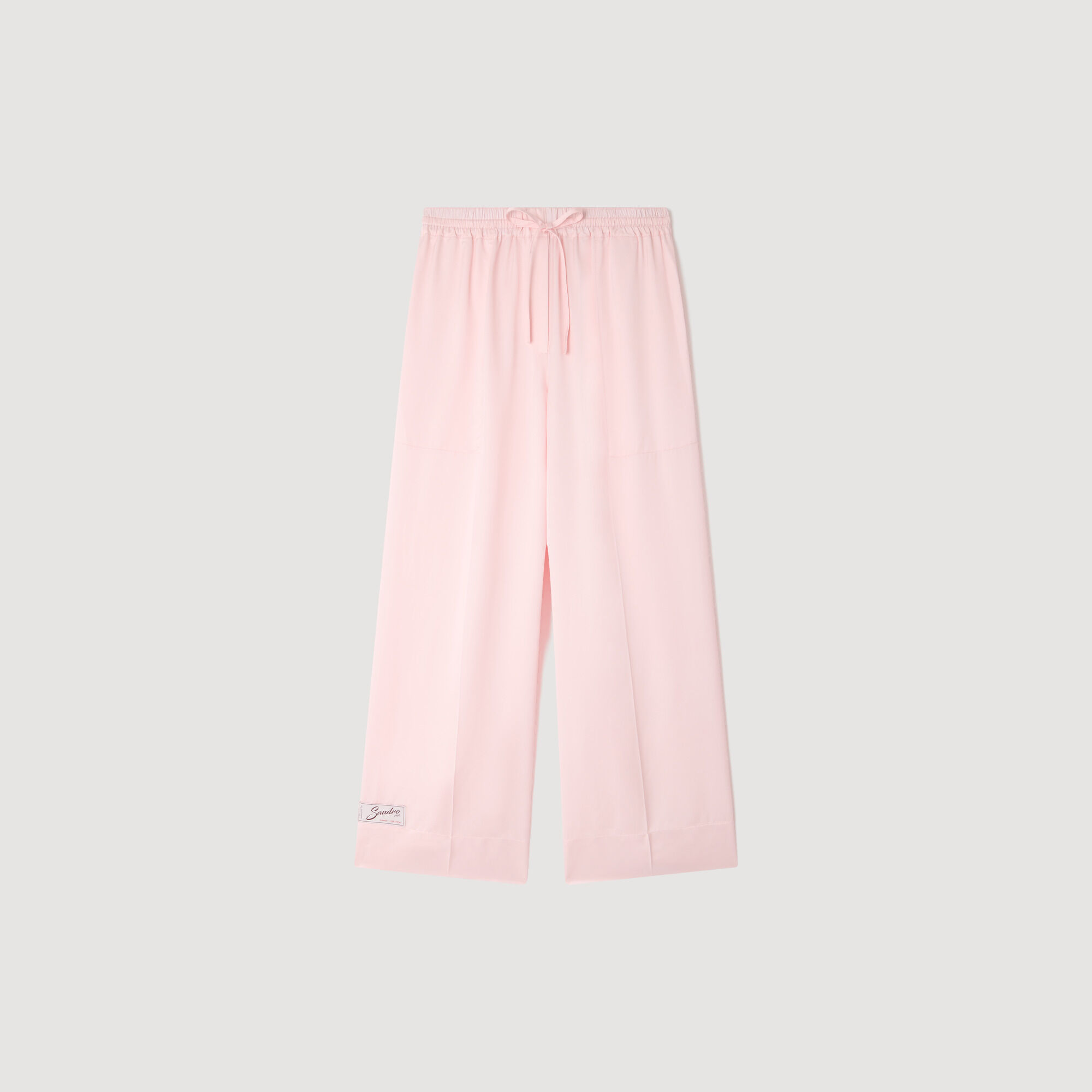 Pantaloni ampi in satin