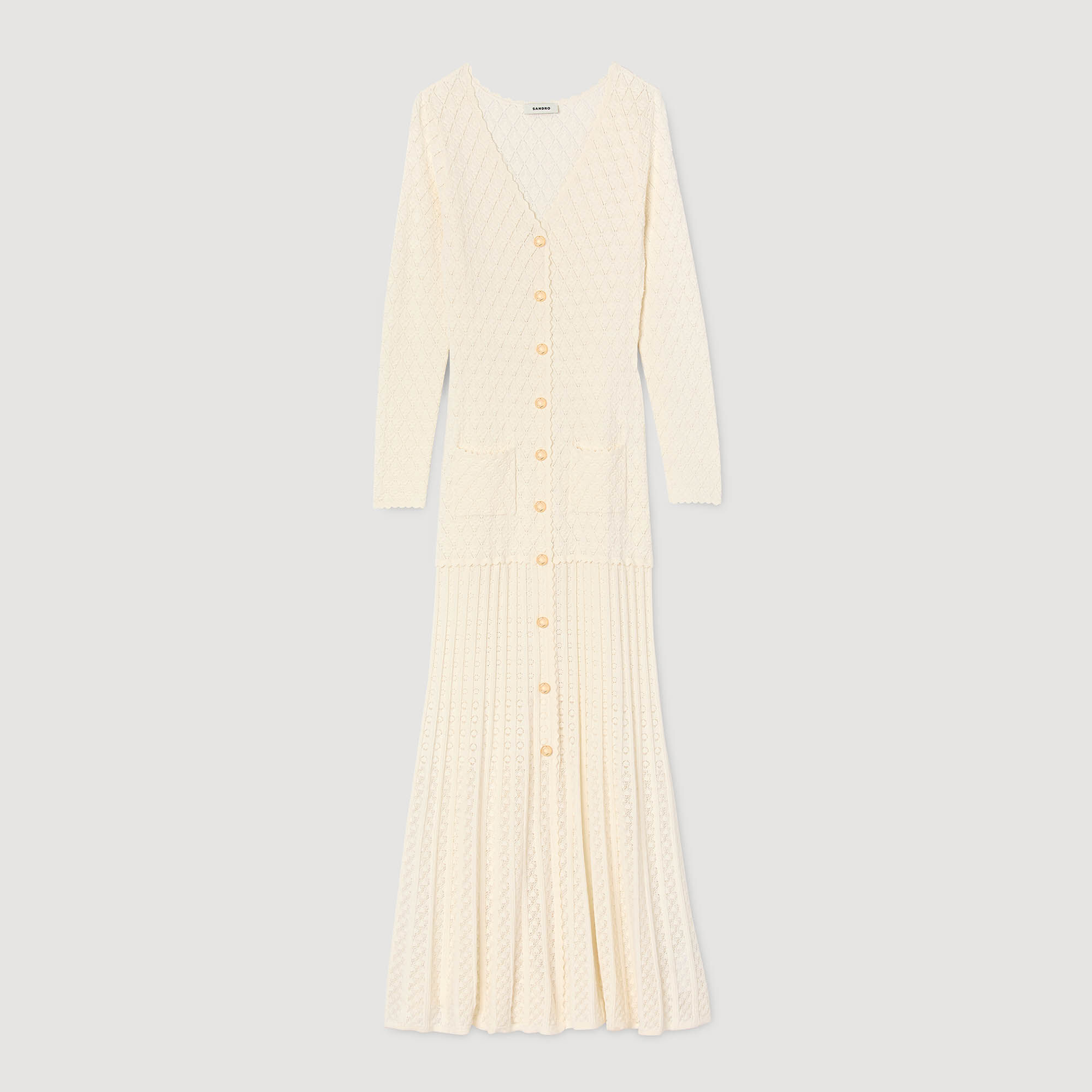 Vestito midi in maglia elaborato