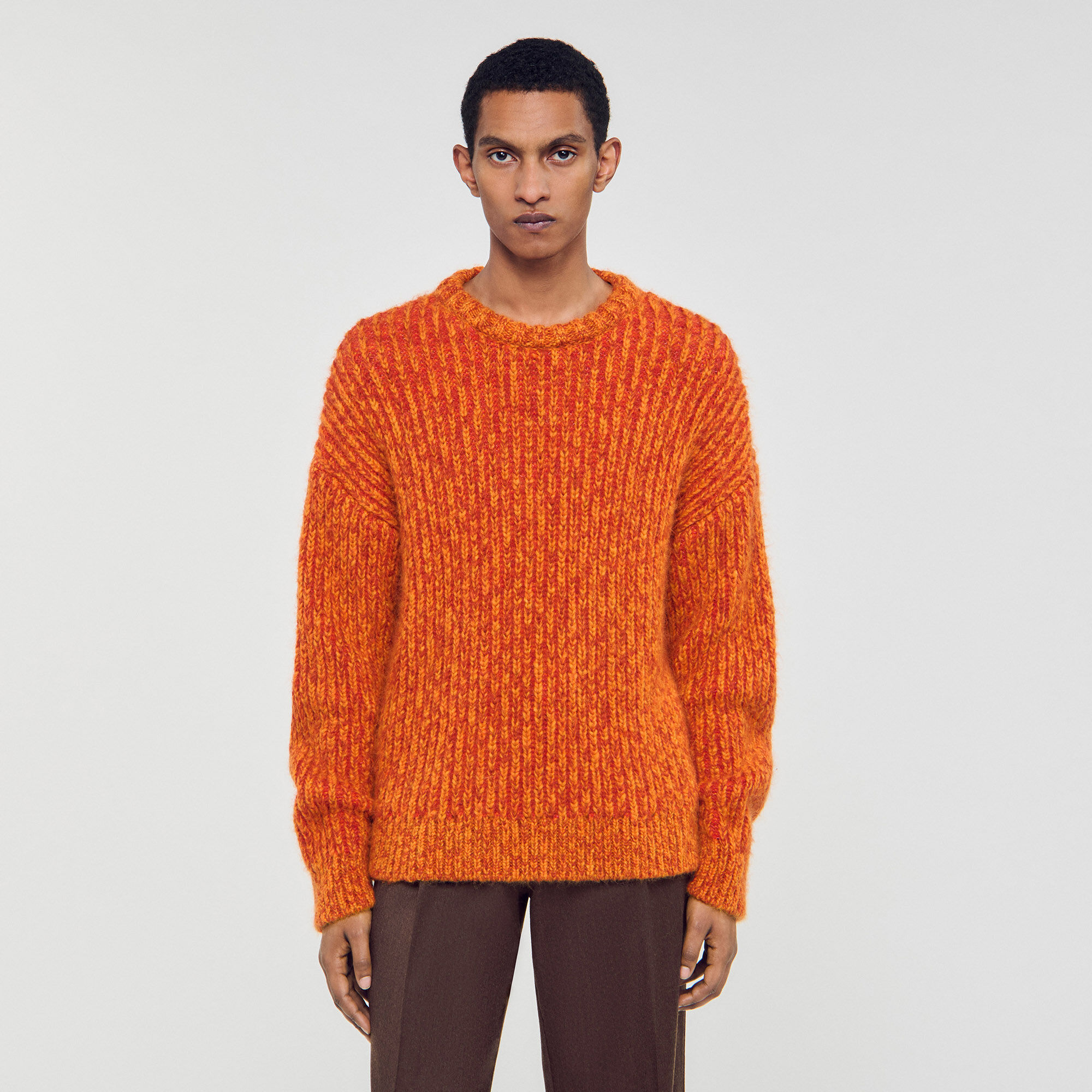 Maglione a girocollo con maniche lunghe