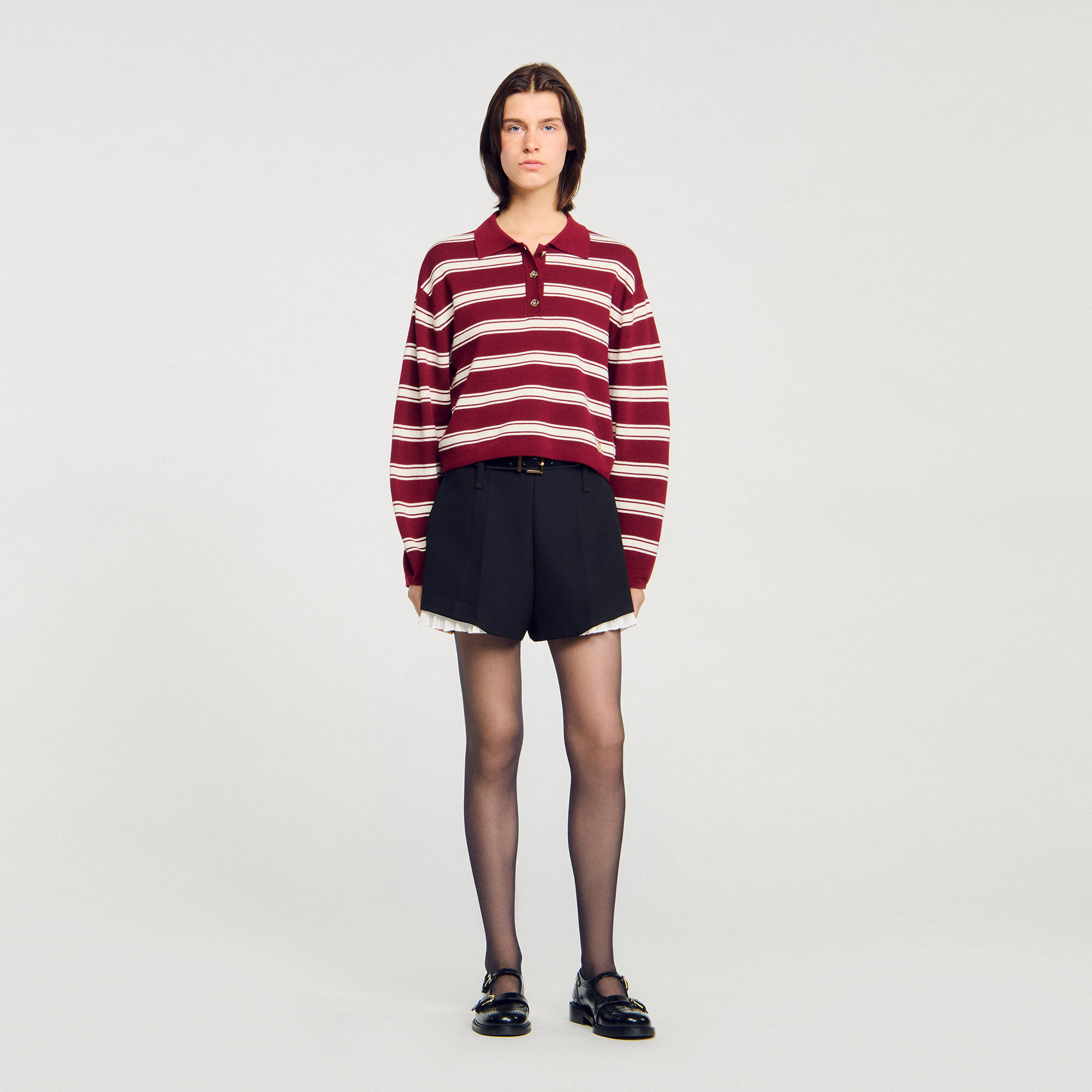 Pullover in lana con righe
