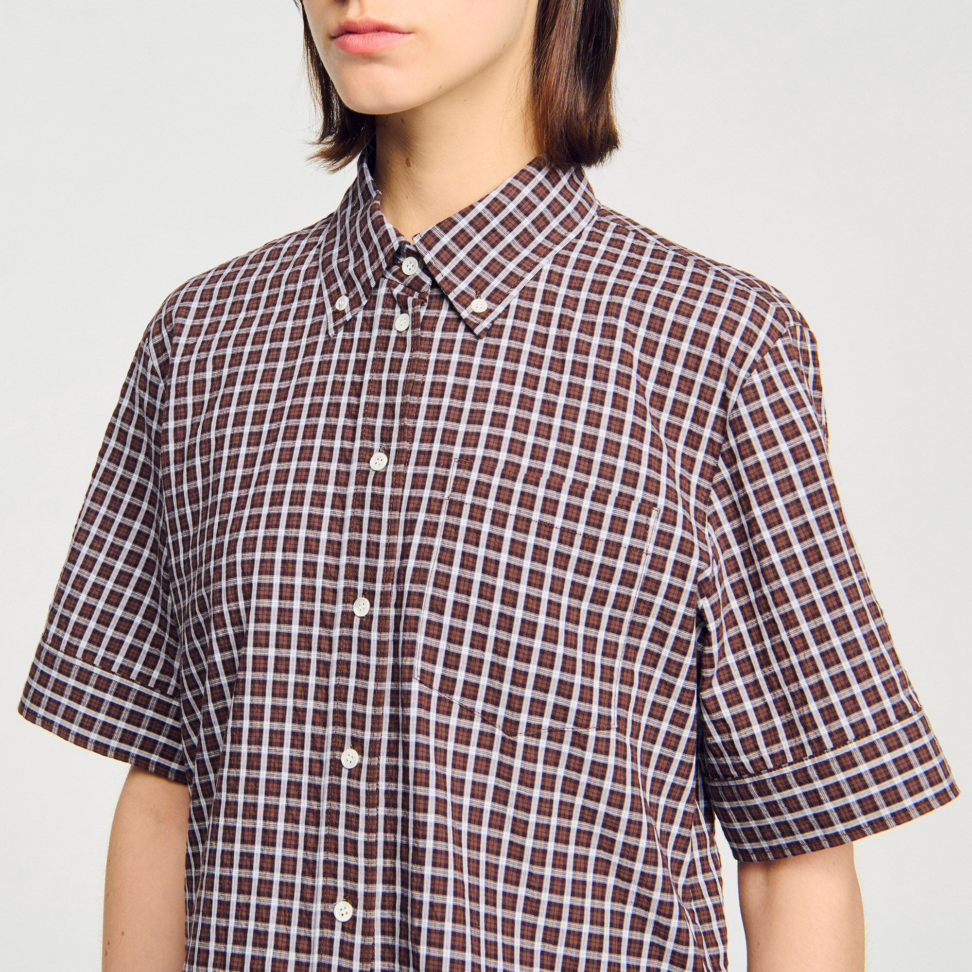 Camicia a quadri oversize