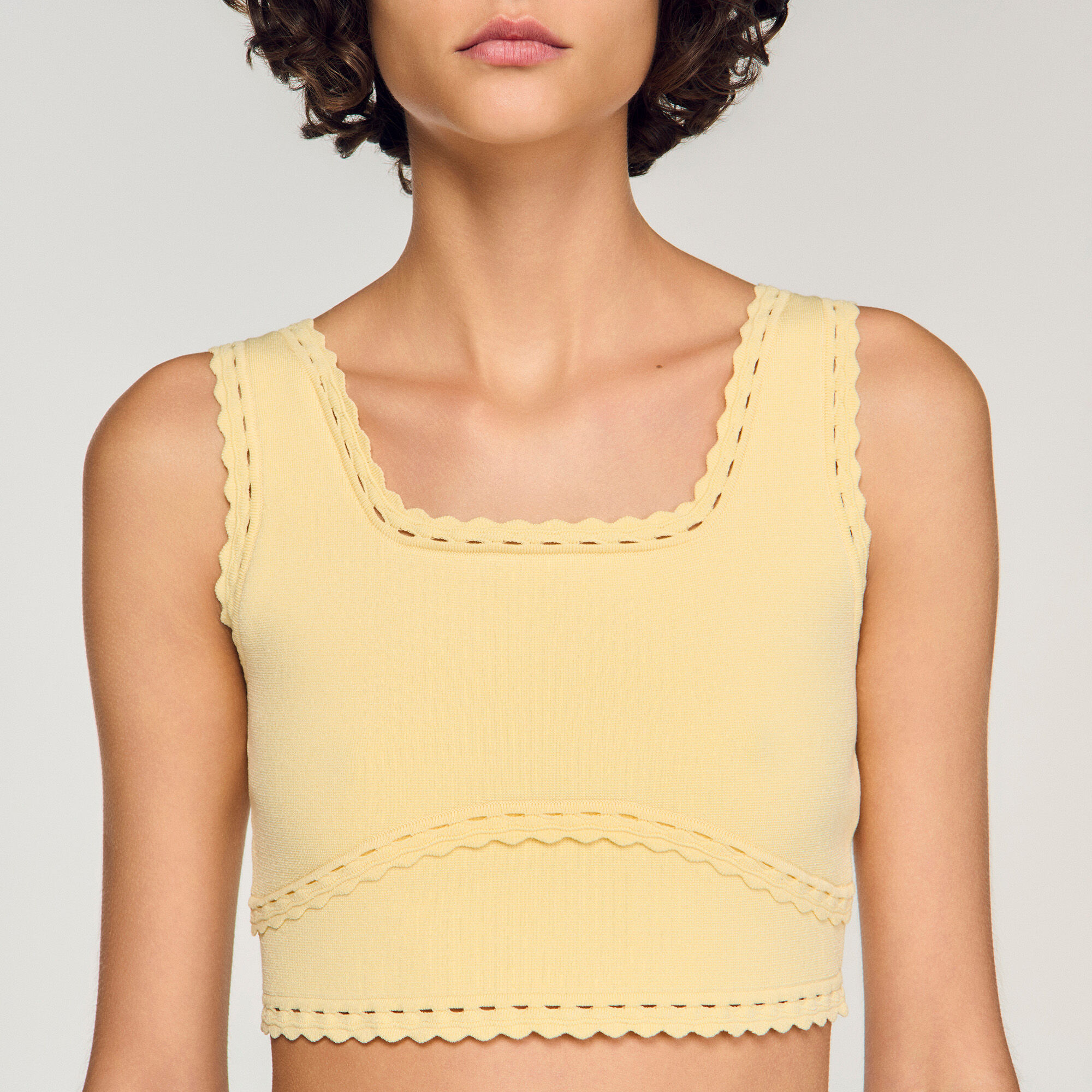 Top corto in maglia