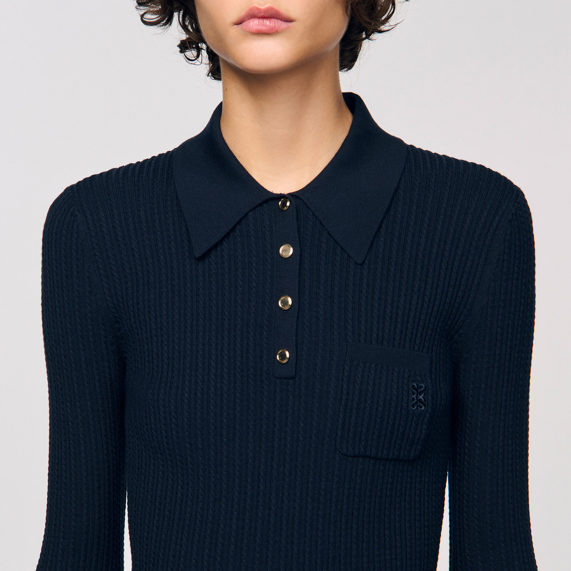 Pullover in maglia a coste