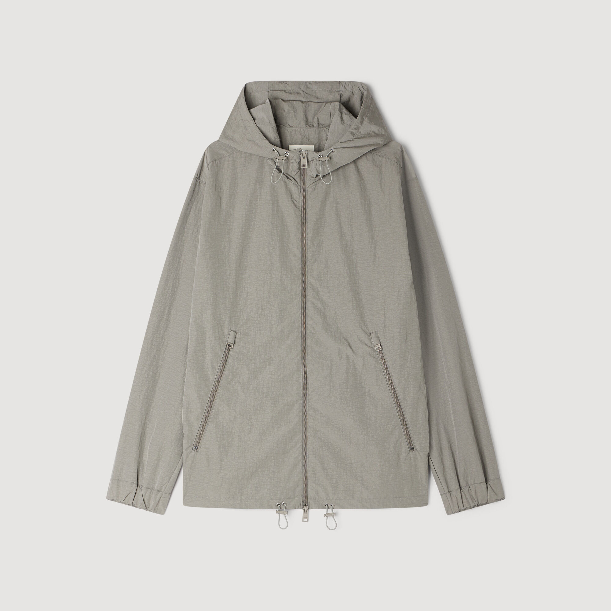 Giacca tecnica con cappuccio e zip