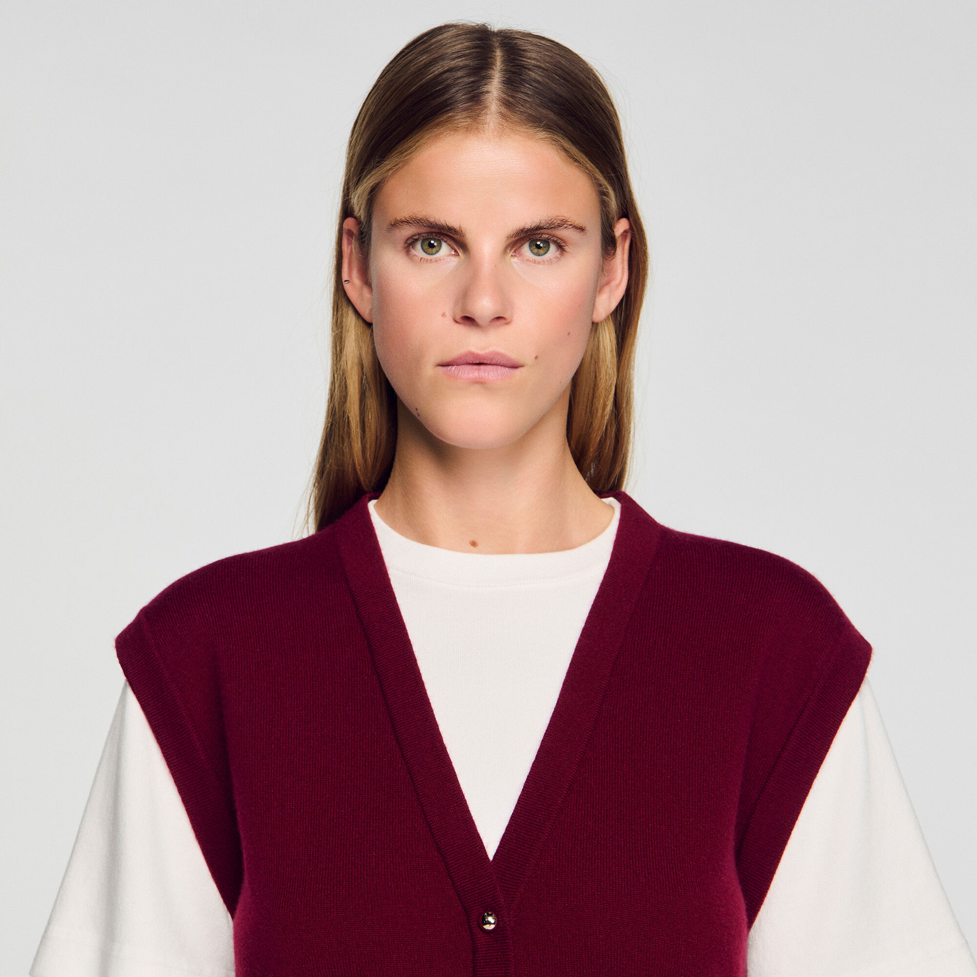 Maglione in lana e cashmere bicolor