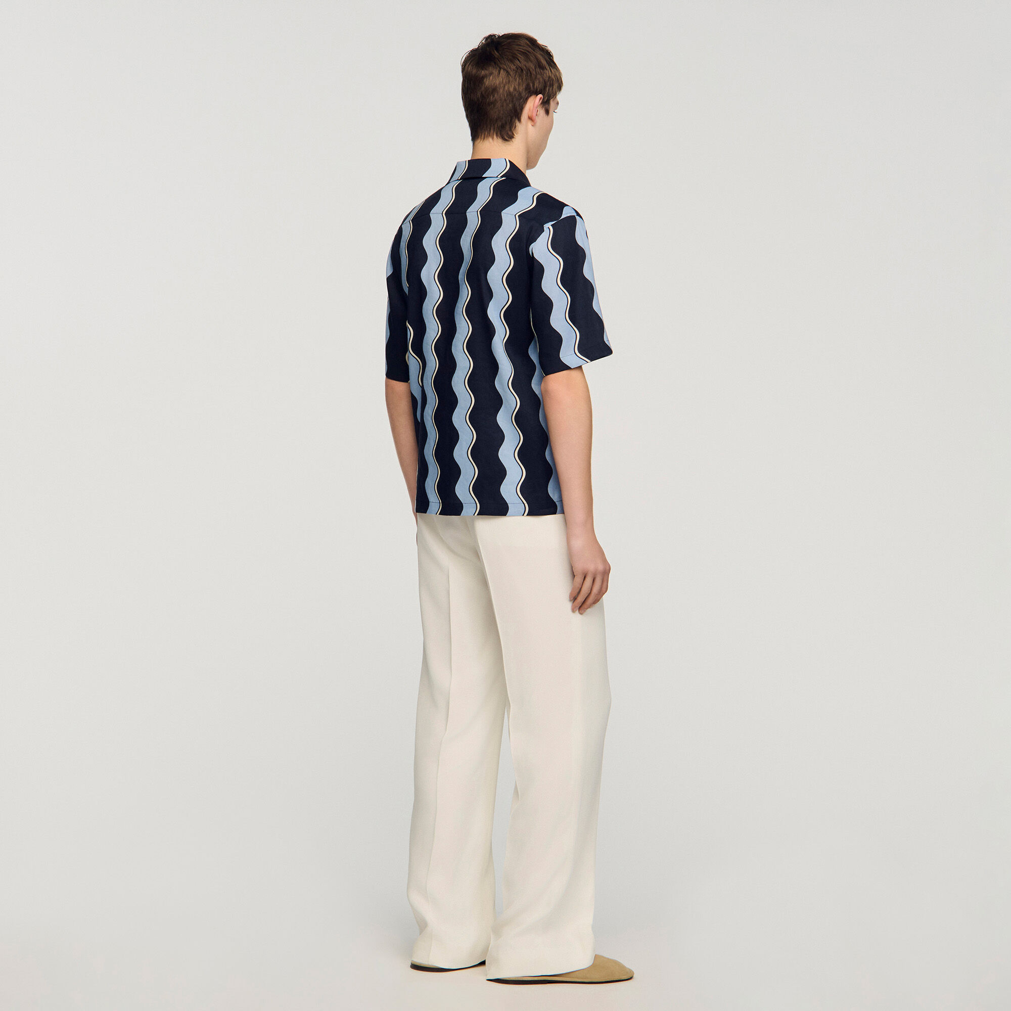 Camicia in lino stampato