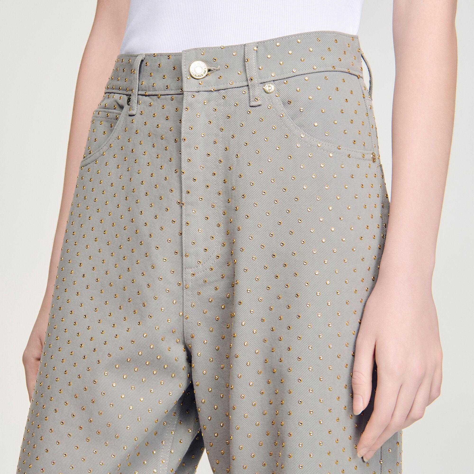 Jeans decorati con strass