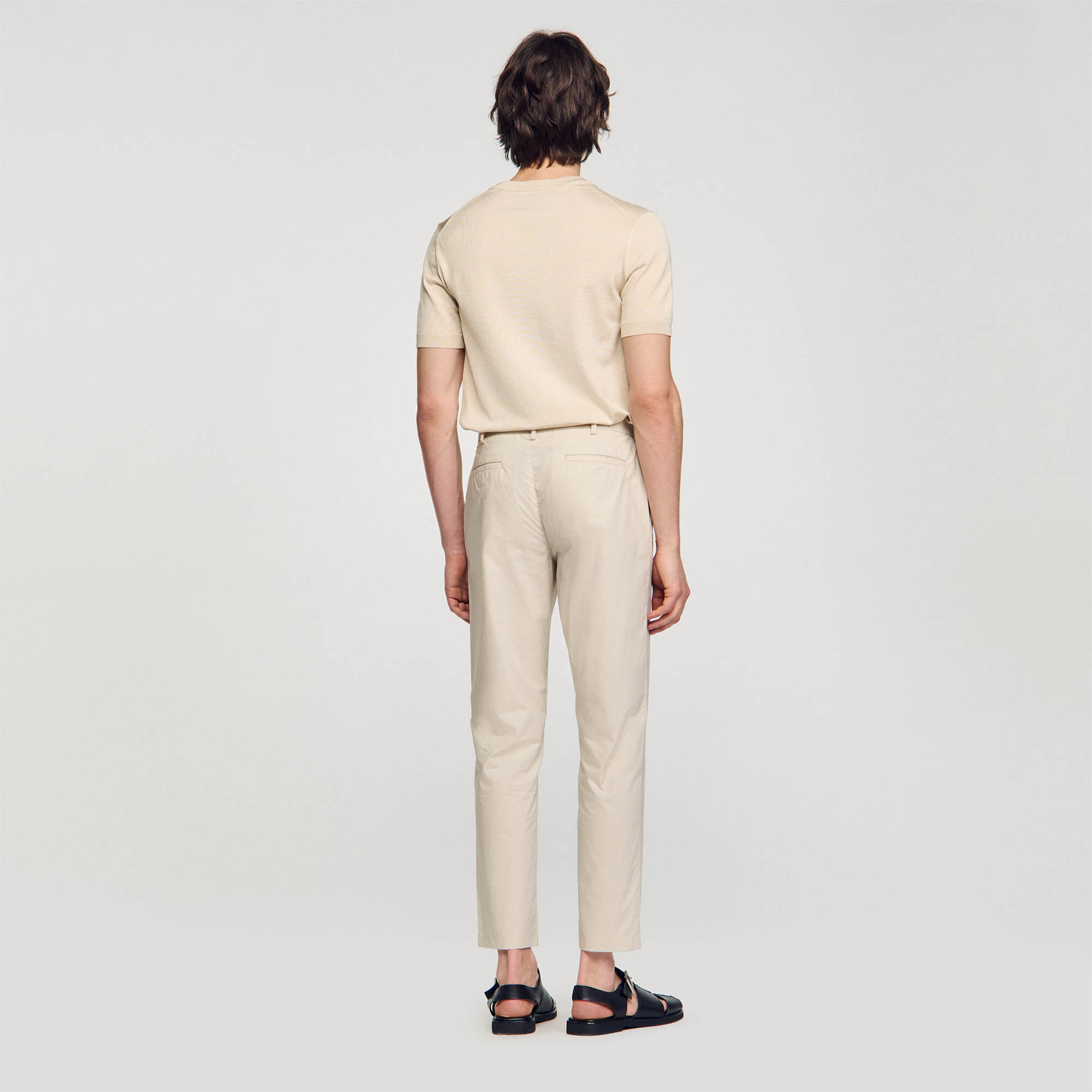 Pantaloni in cotone a taglio carota