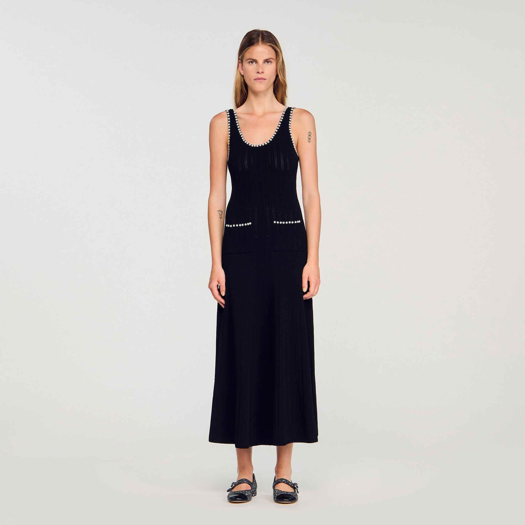 Vestito con perline
