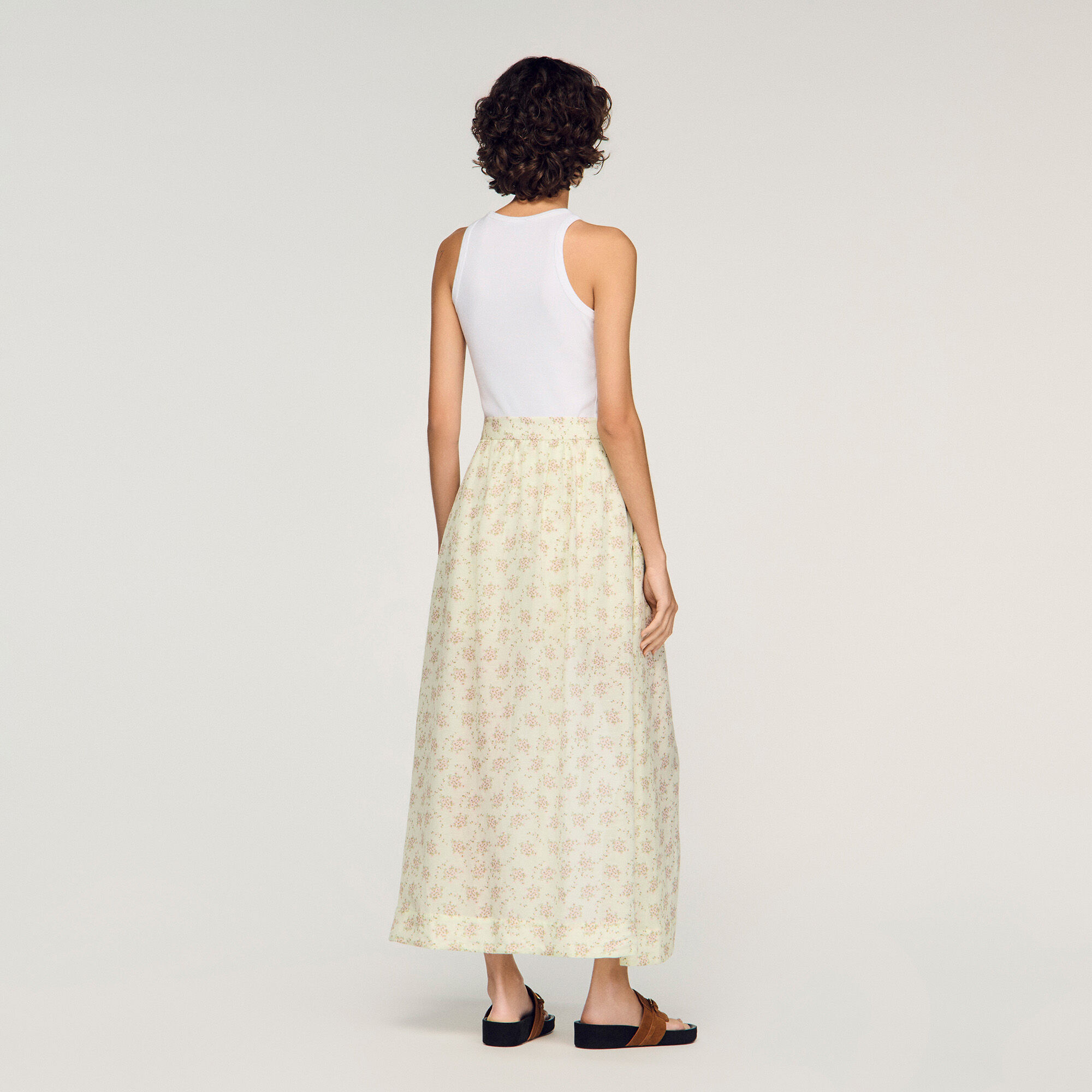 Skort maxi con stampa floreale