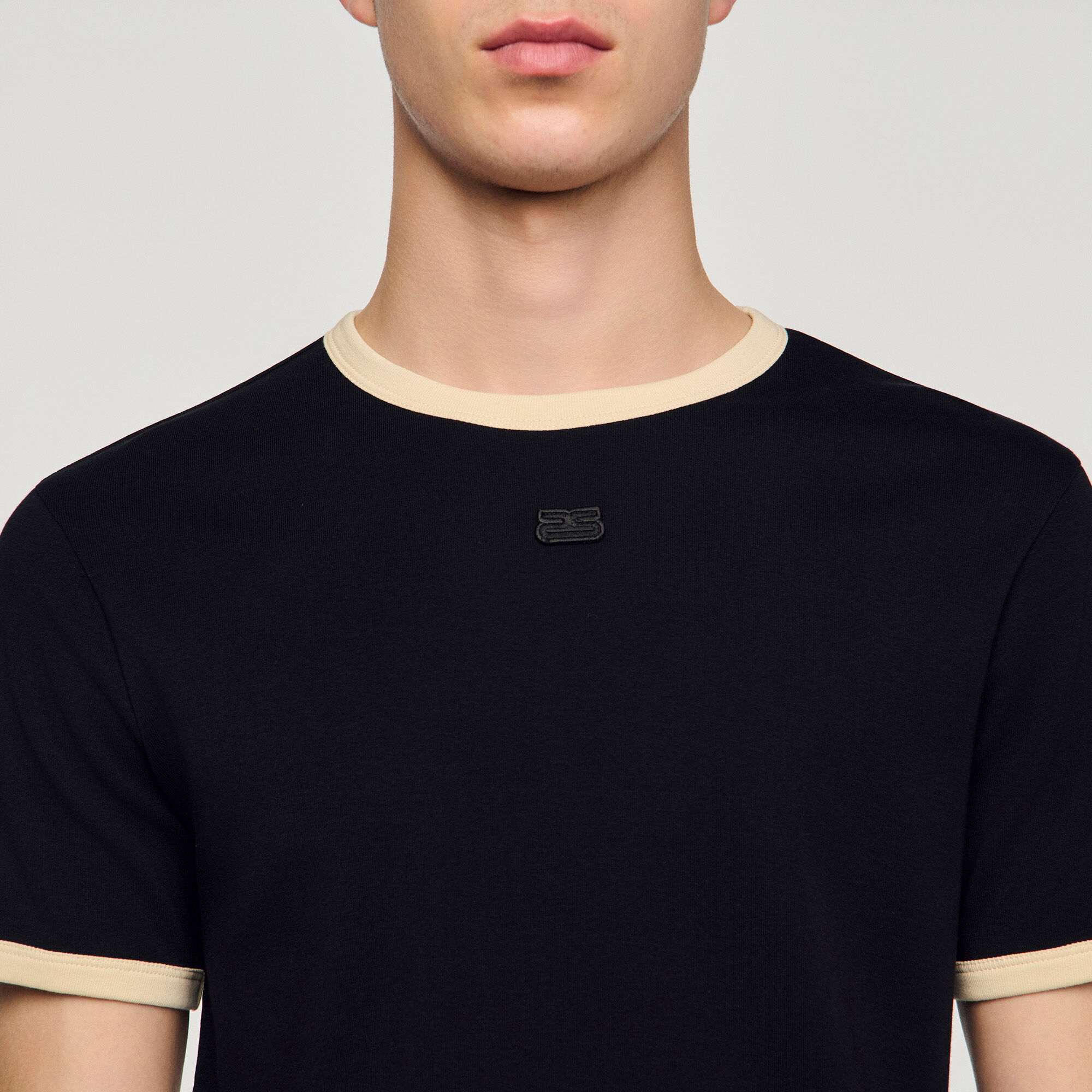 T-shirt a patch bicolor
